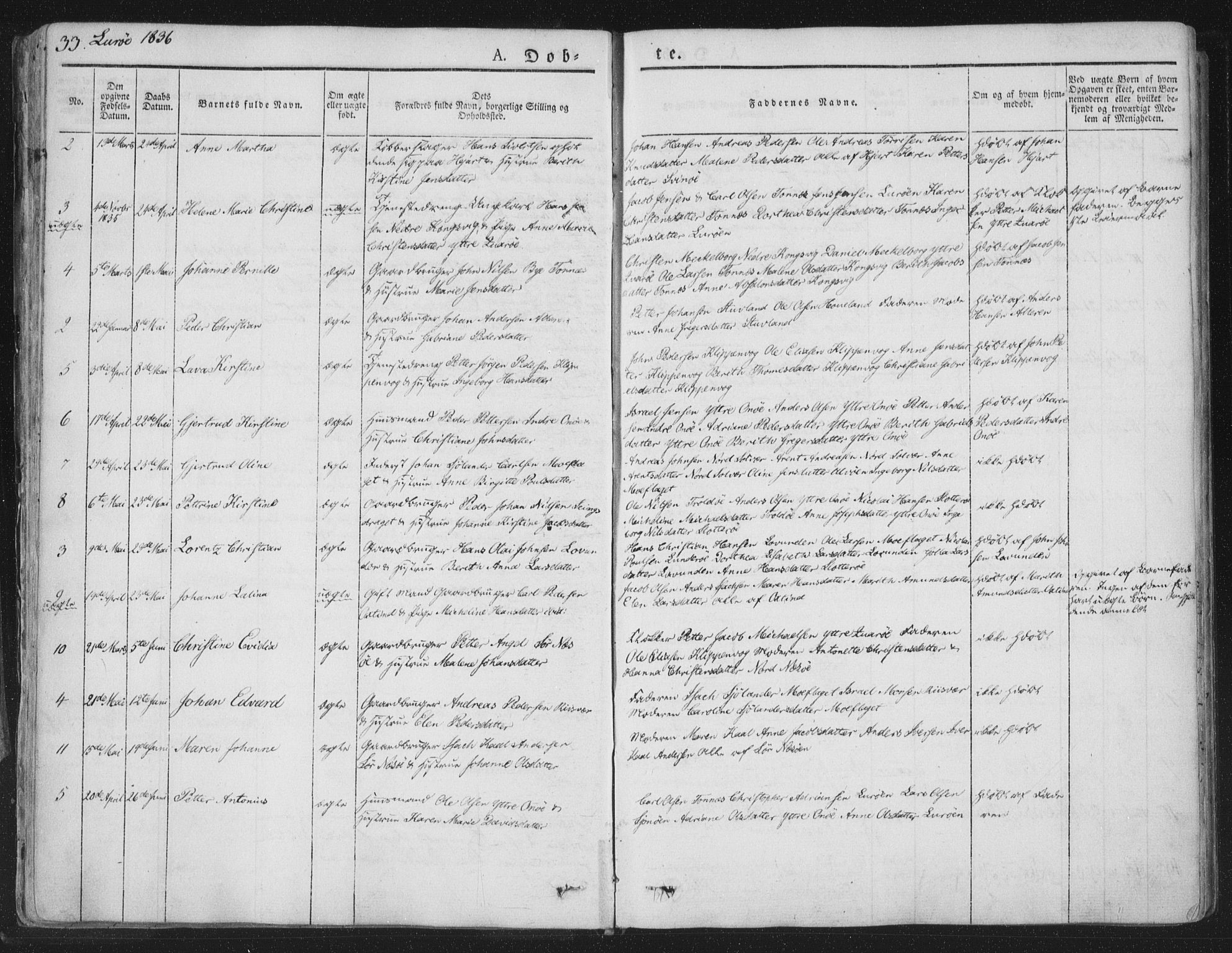 Ministerialprotokoller, klokkerbøker og fødselsregistre - Nordland, AV/SAT-A-1459/839/L0565: Parish register (official) no. 839A02, 1825-1862, p. 33