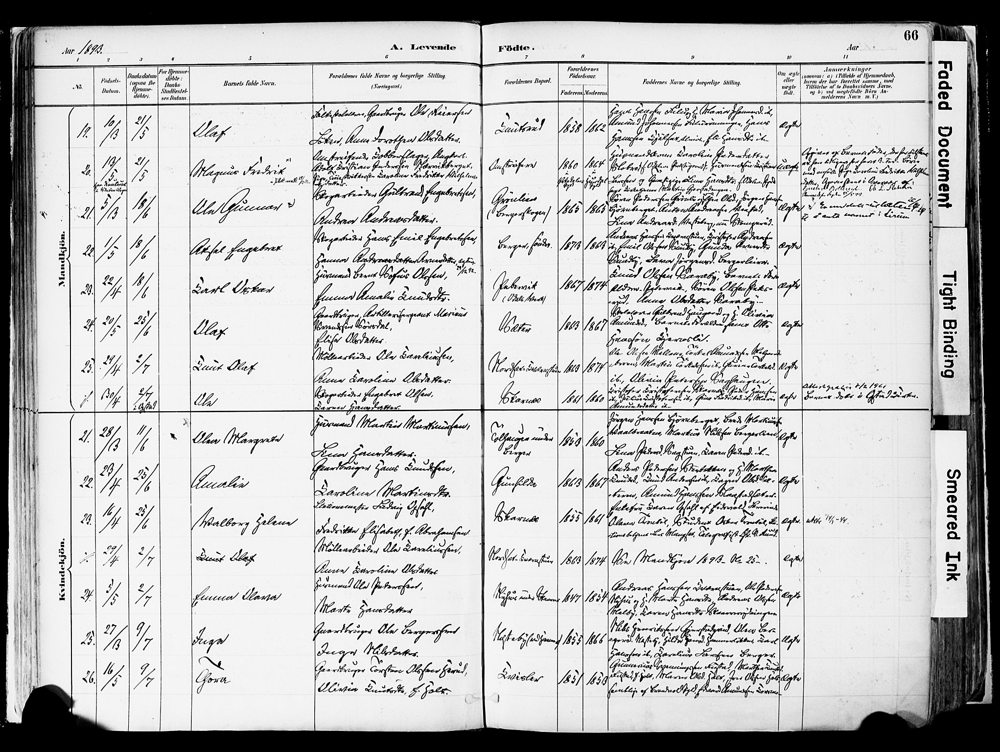 Sør-Odal prestekontor, AV/SAH-PREST-030/H/Ha/Haa/L0006: Parish register (official) no. 6, 1886-1931, p. 66
