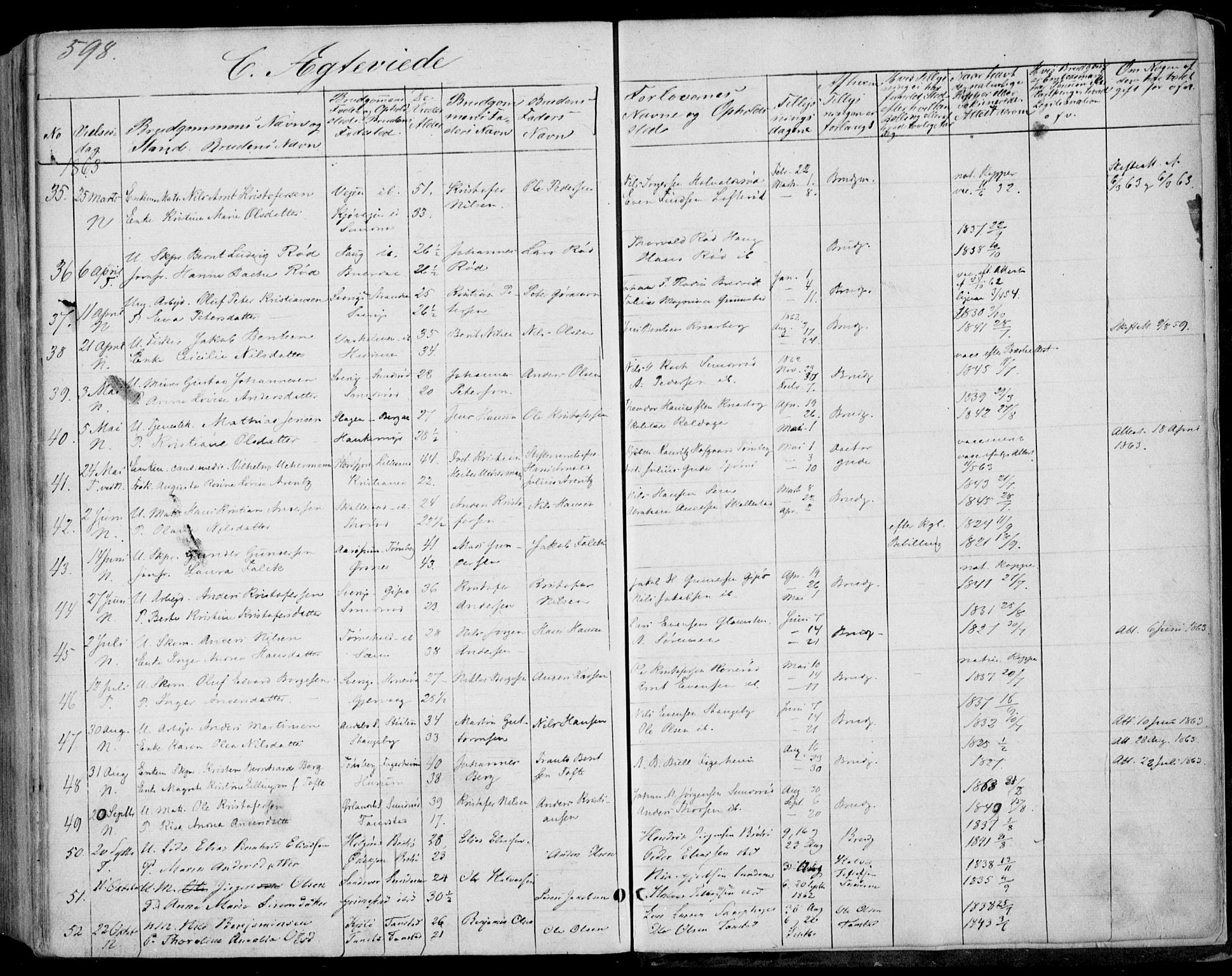 Nøtterøy kirkebøker, AV/SAKO-A-354/F/Fa/L0006: Parish register (official) no. I 6, 1852-1864, p. 598