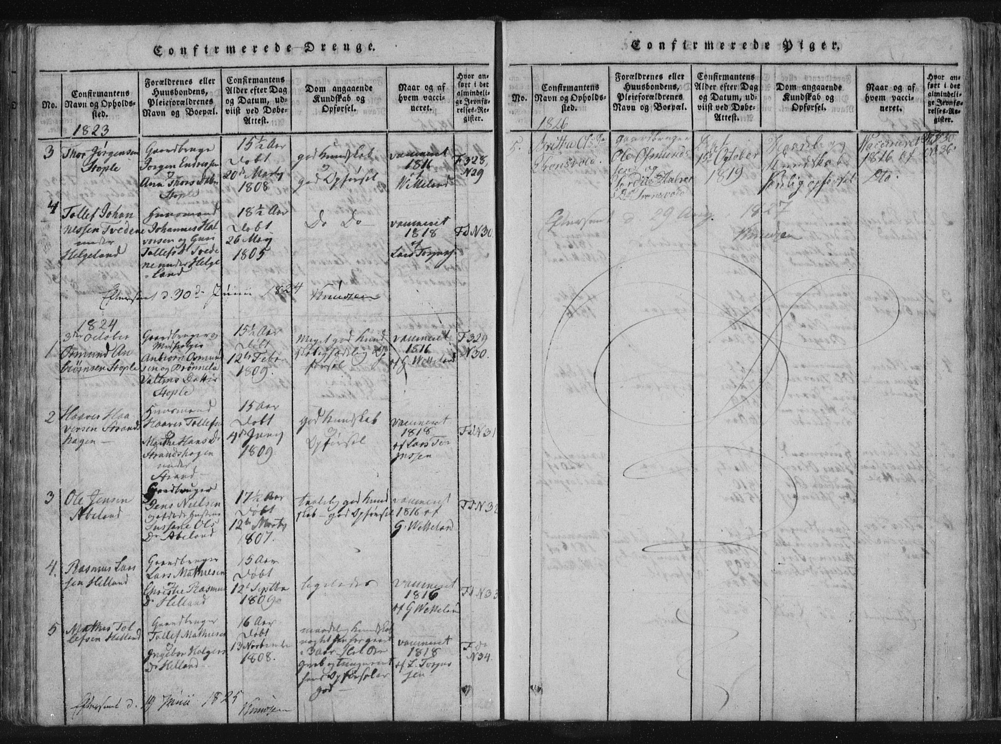 Vikedal sokneprestkontor, SAST/A-101840/01/IV: Parish register (official) no. A 4, 1816-1850, p. 239