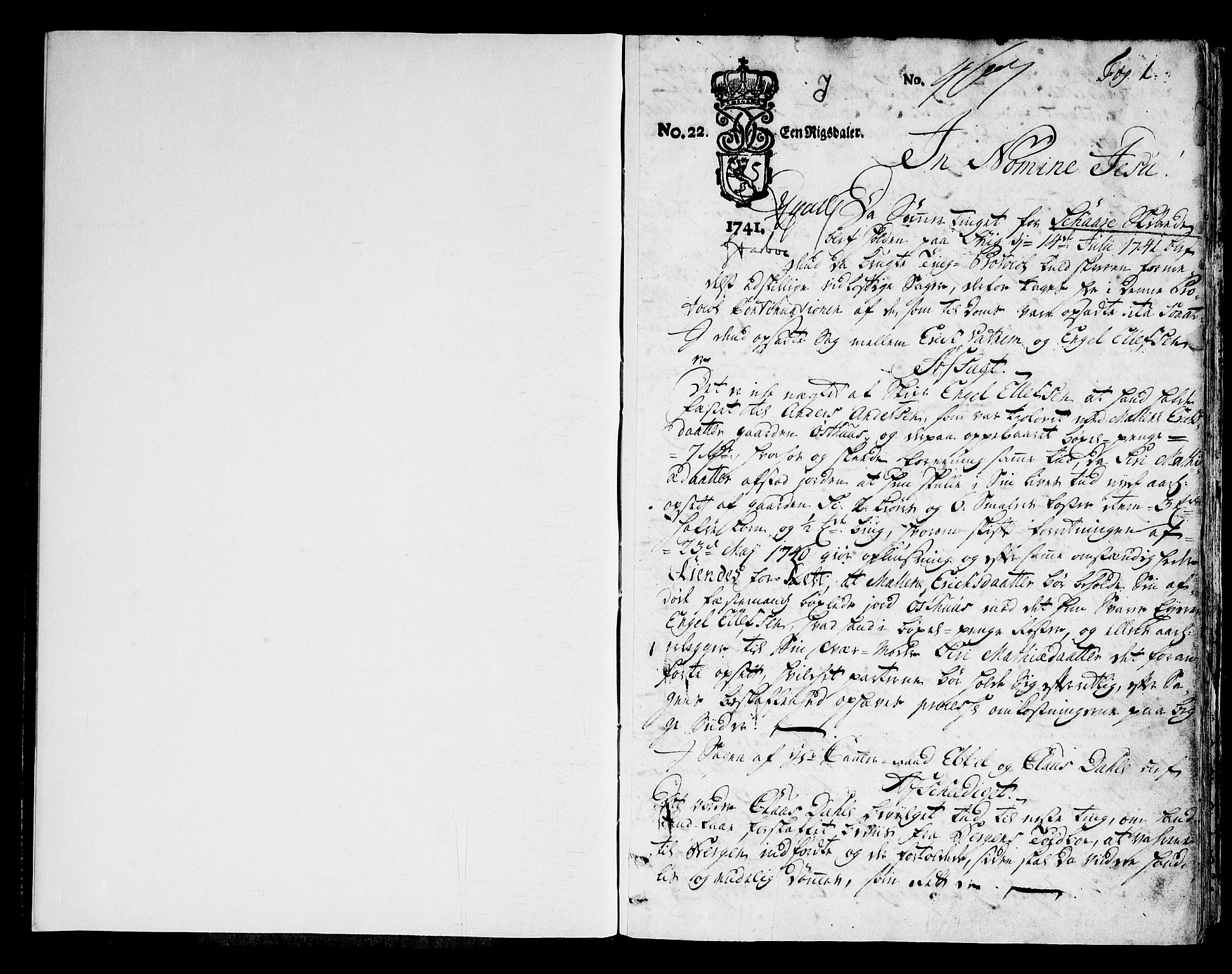 Ryfylke tingrett, SAST/A-100055/001/I/IB/IBBa/L0050: Tingbok, Karmsund og Hesby, 1741-1744, p. 0b-1a