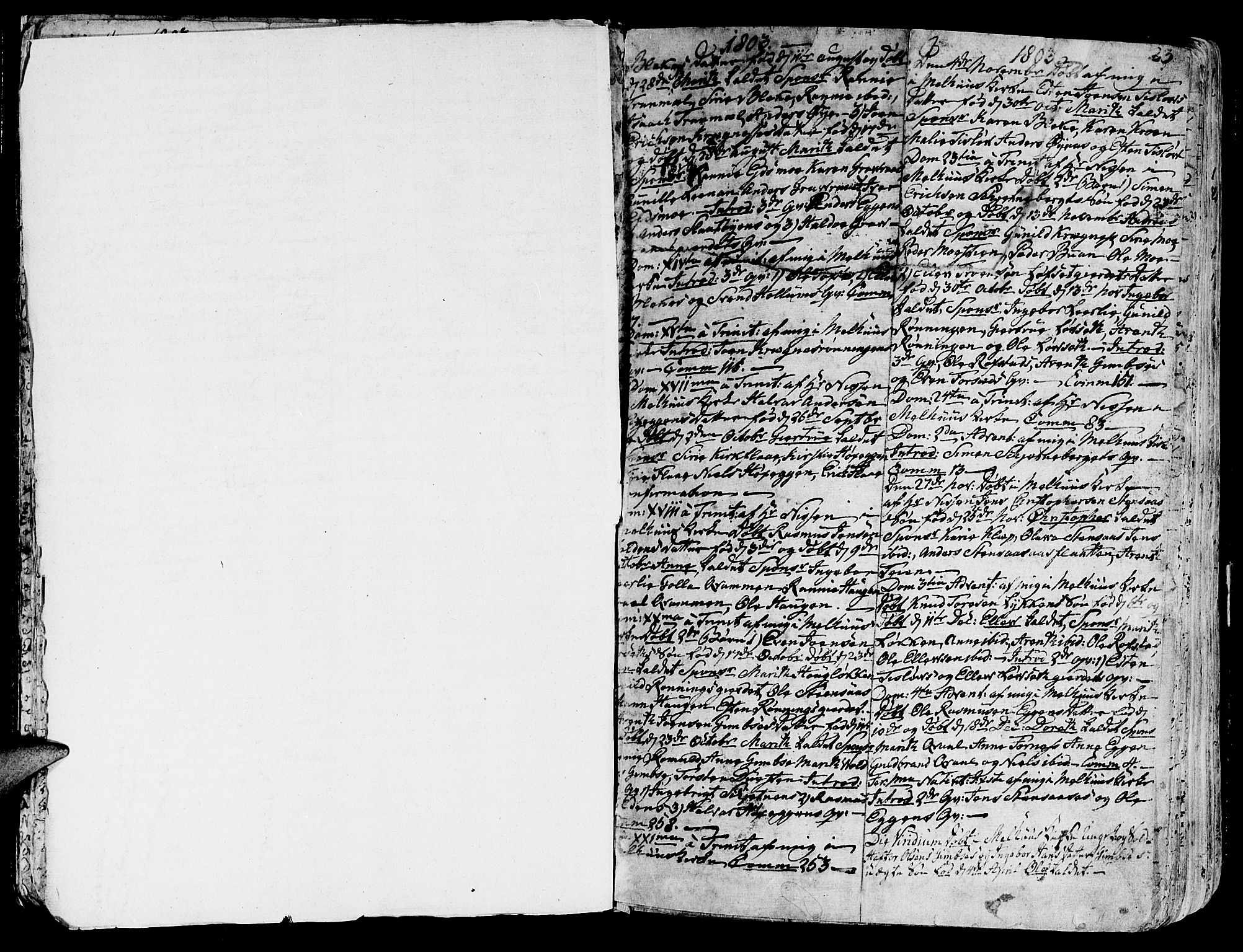 Ministerialprotokoller, klokkerbøker og fødselsregistre - Sør-Trøndelag, SAT/A-1456/691/L1061: Parish register (official) no. 691A02 /1, 1768-1815, p. 23