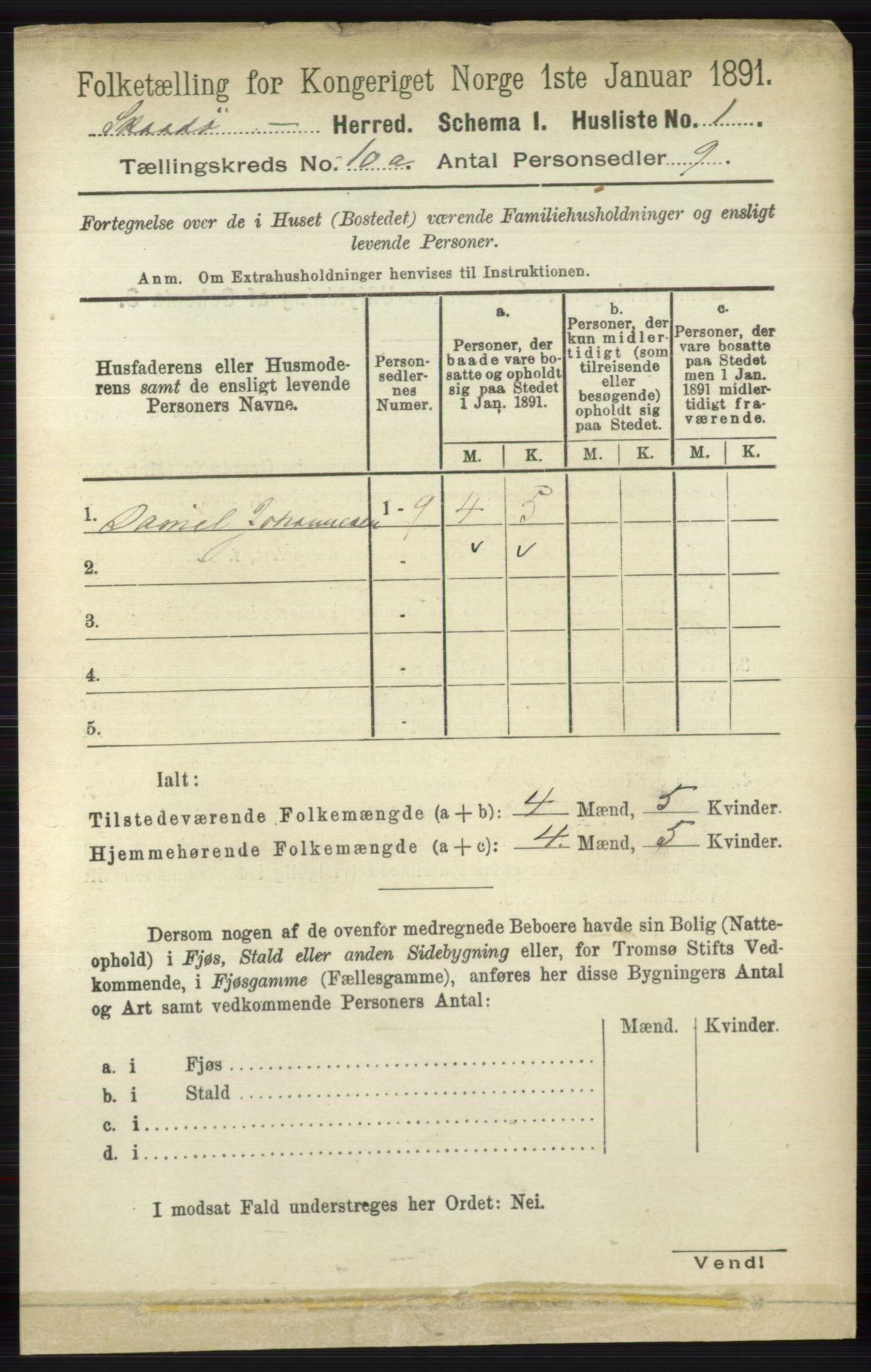 RA, 1891 census for 0815 Skåtøy, 1891, p. 4014