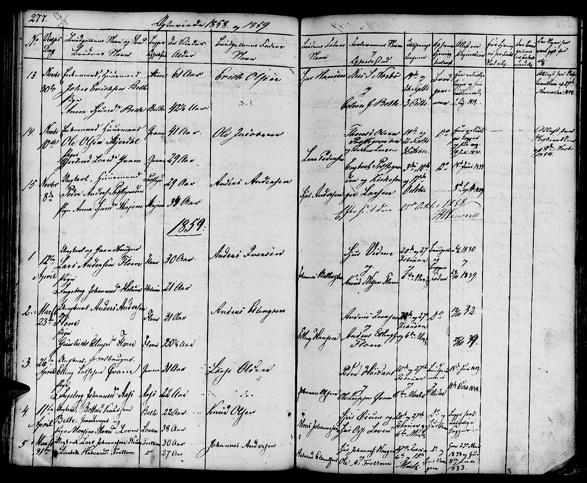 Aurland sokneprestembete, SAB/A-99937/H/Ha/Haa/L0006: Parish register (official) no. A 6, 1821-1859, p. 277