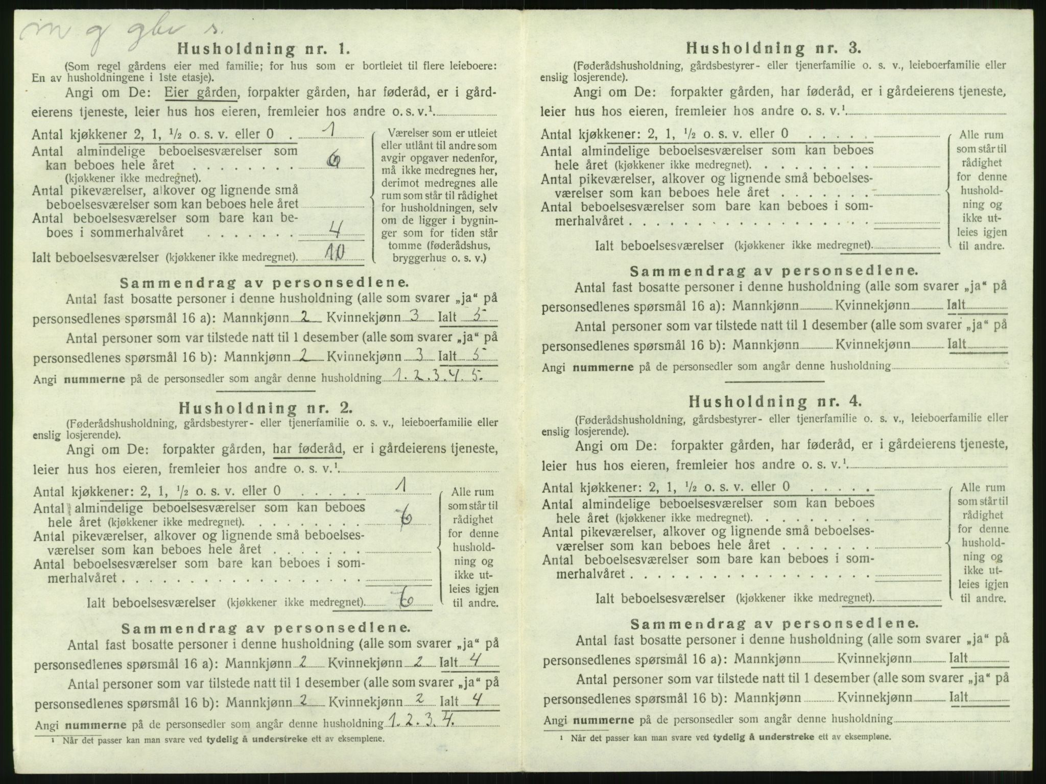 SAT, 1920 census for Nesset, 1920, p. 511