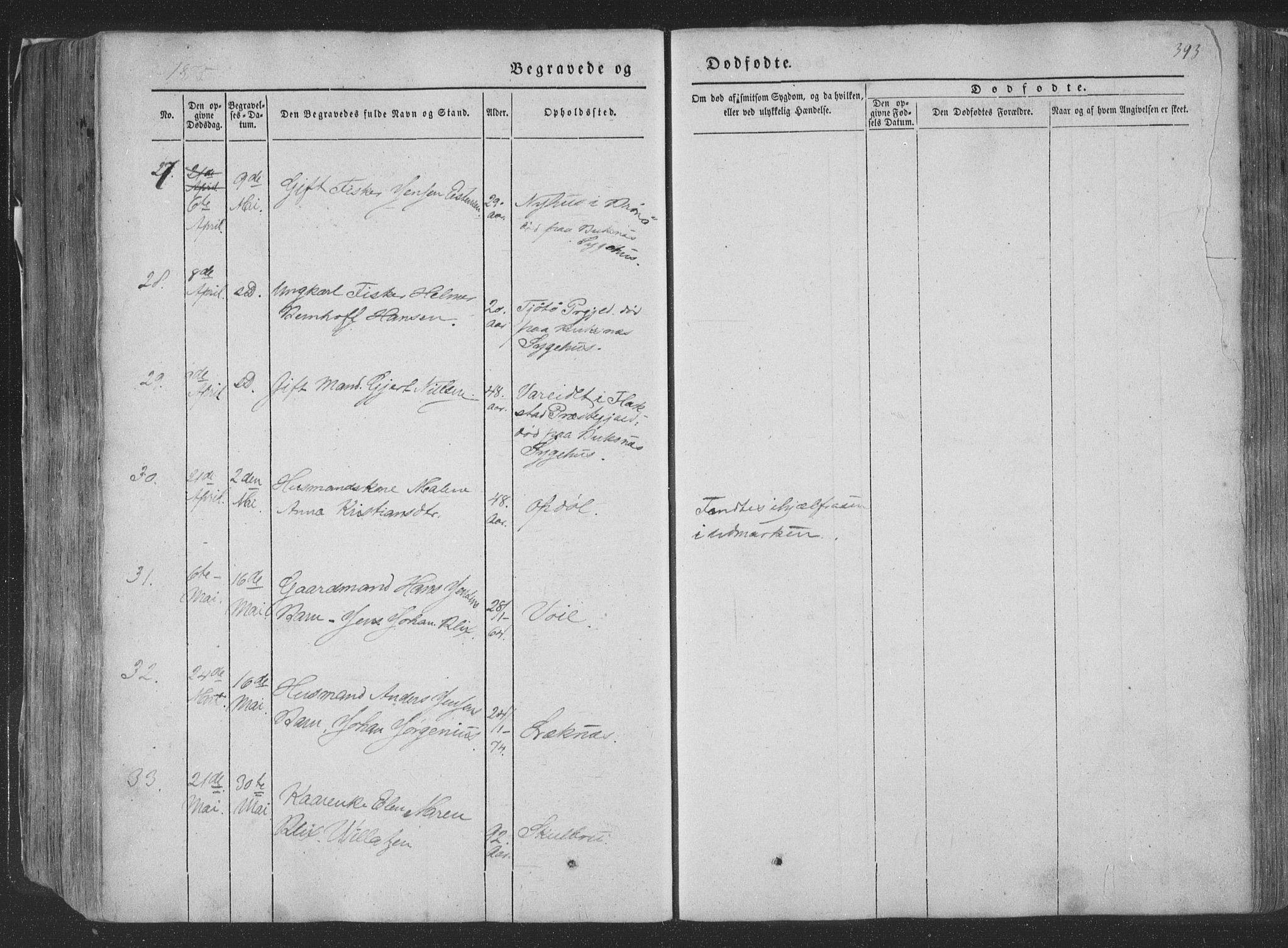 Ministerialprotokoller, klokkerbøker og fødselsregistre - Nordland, AV/SAT-A-1459/881/L1165: Parish register (copy) no. 881C02, 1854-1876, p. 393