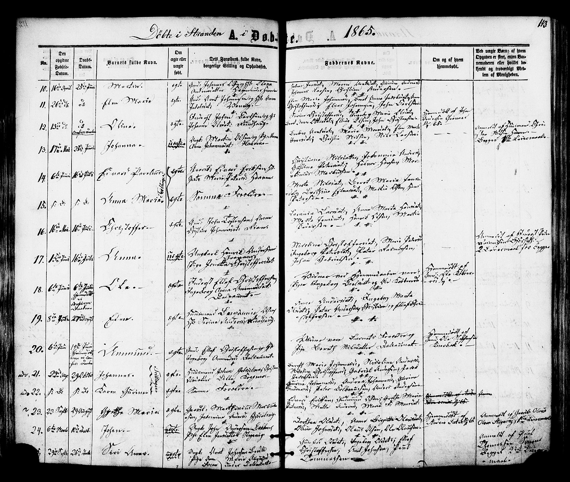 Ministerialprotokoller, klokkerbøker og fødselsregistre - Nord-Trøndelag, SAT/A-1458/701/L0009: Parish register (official) no. 701A09 /2, 1864-1882, p. 113