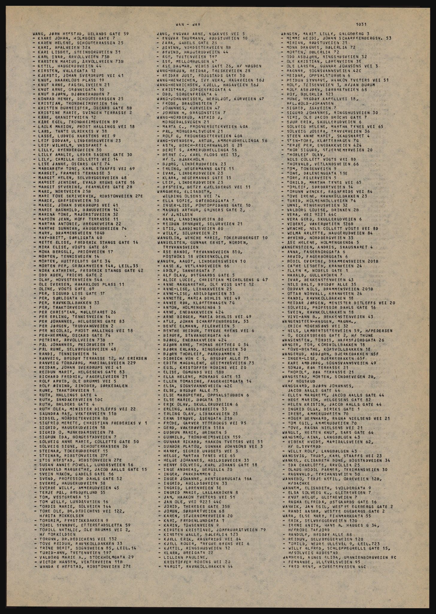 Kristiania/Oslo adressebok, PUBL/-, 1982-1983, p. 1031