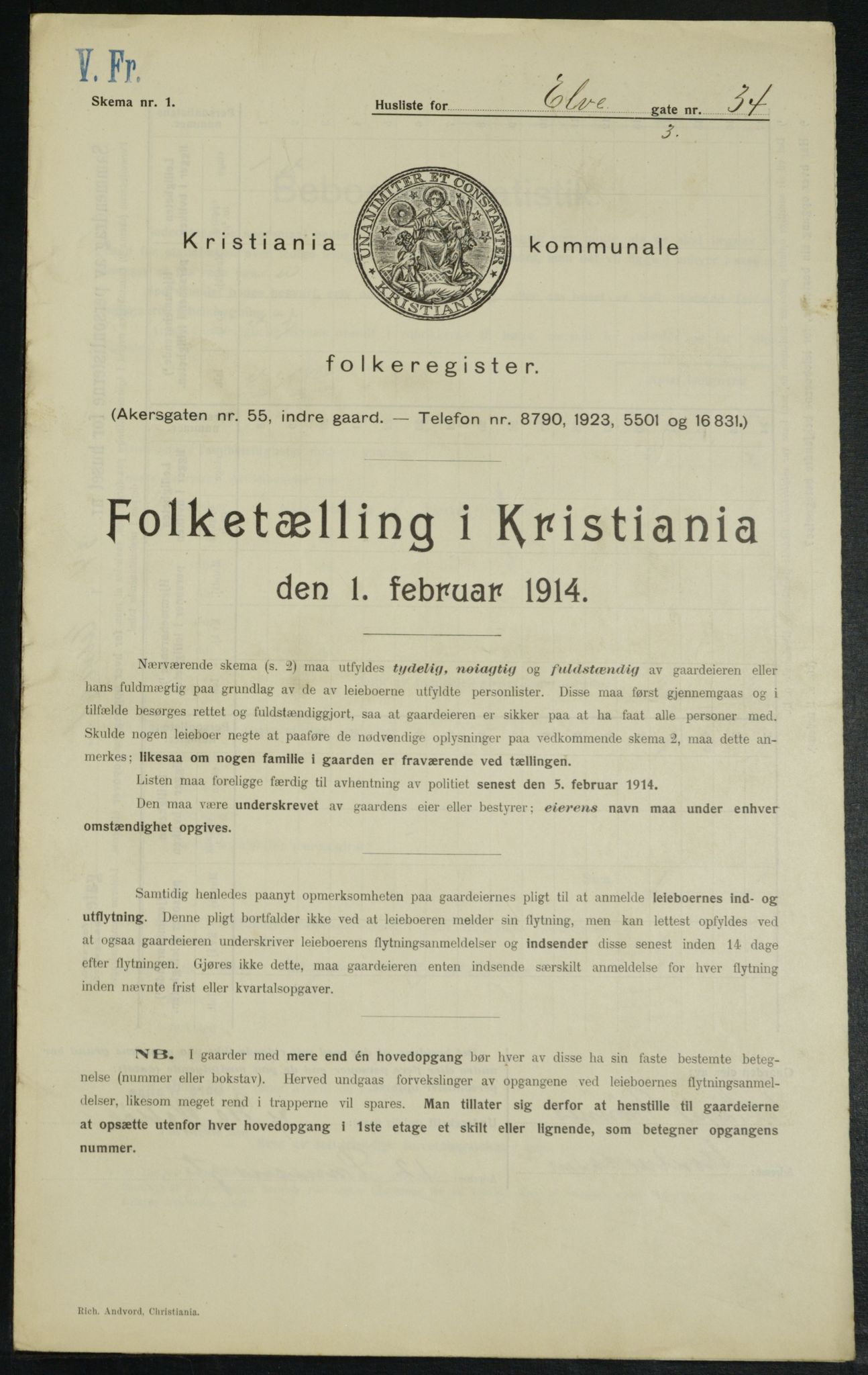 OBA, Municipal Census 1914 for Kristiania, 1914, p. 21172