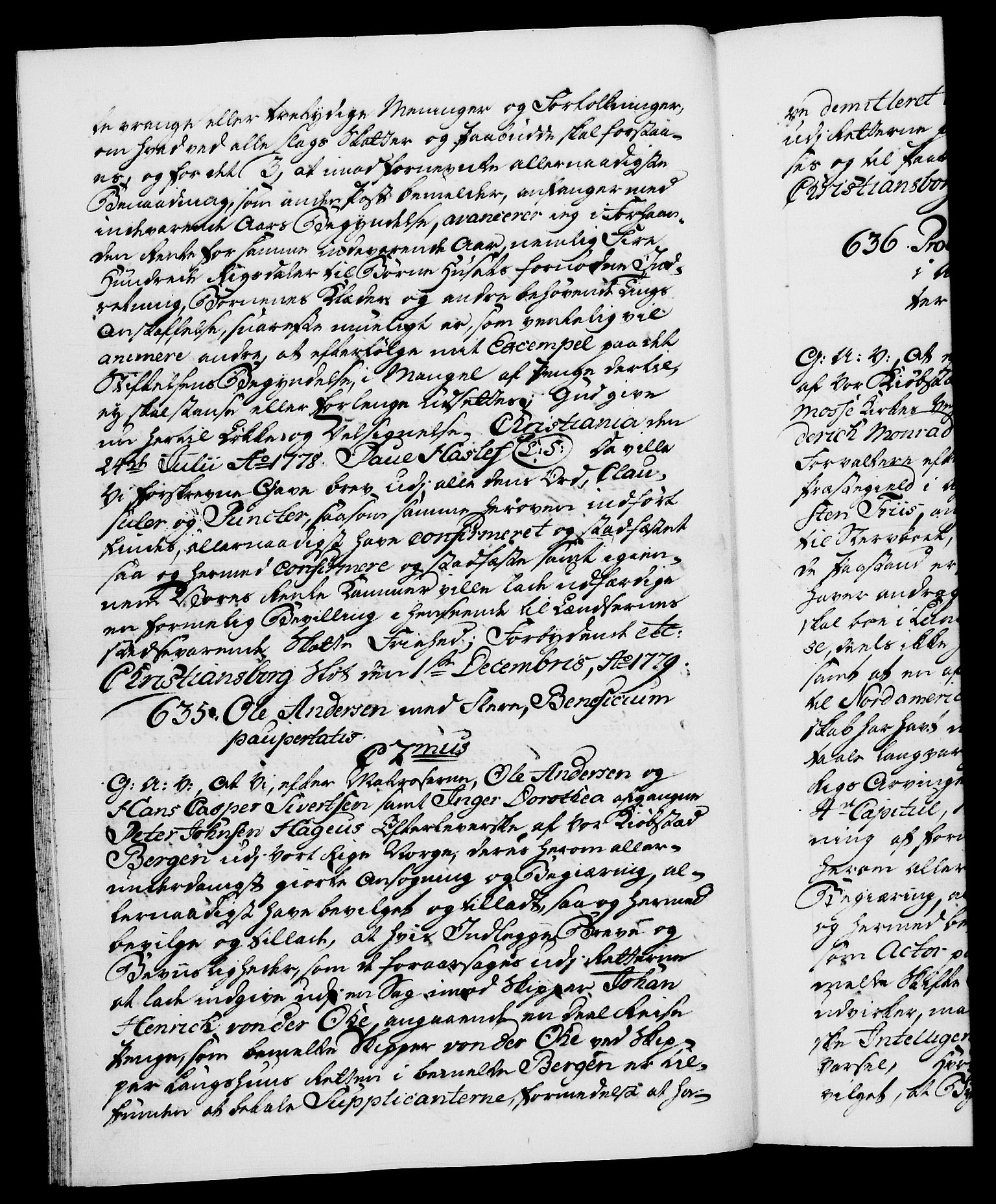 Danske Kanselli 1572-1799, AV/RA-EA-3023/F/Fc/Fca/Fcaa/L0048: Norske registre, 1779-1781, p. 203b