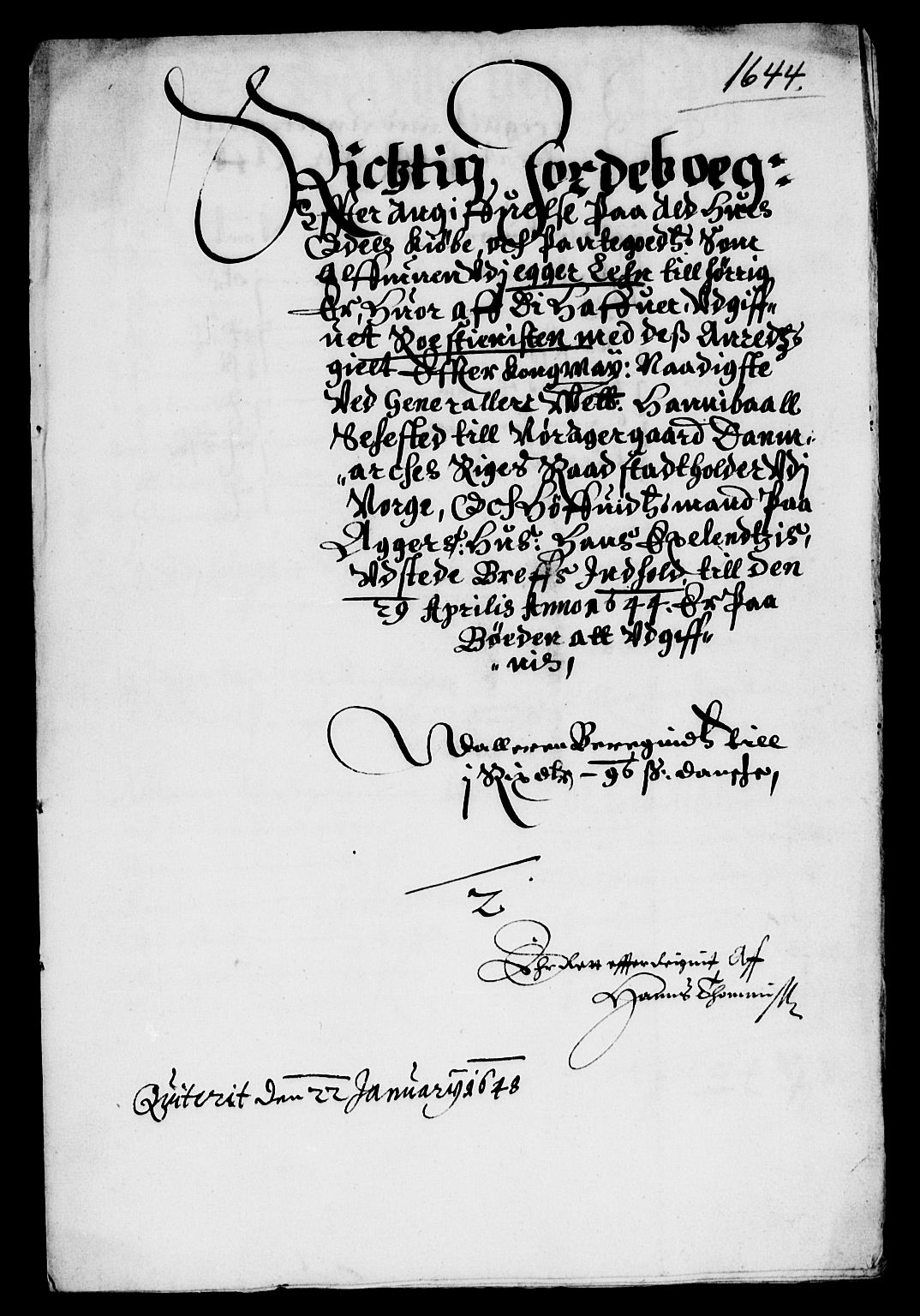 Rentekammeret inntil 1814, Reviderte regnskaper, Lensregnskaper, RA/EA-5023/R/Rb/Rbm/L0008: Eiker len, 1643-1648