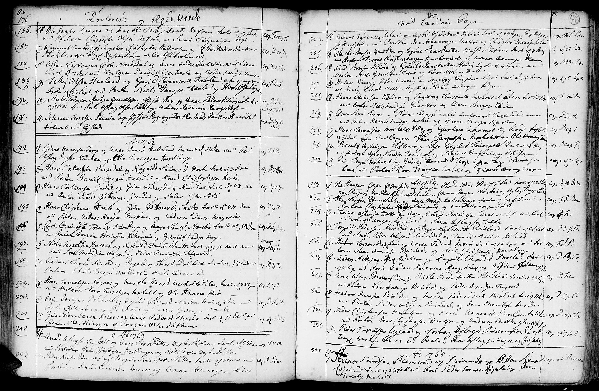 Hommedal sokneprestkontor, SAK/1111-0023/F/Fa/Fab/L0002: Parish register (official) no. A 2 /1, 1741-1848, p. 176