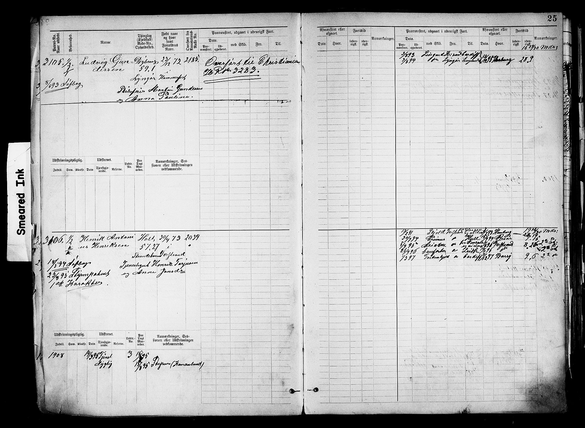 Tvedestrand mønstringskrets, SAK/2031-0011/F/Fb/L0019: Hovedrulle nr 3057-3818, U-35, 1892-1906, p. 29