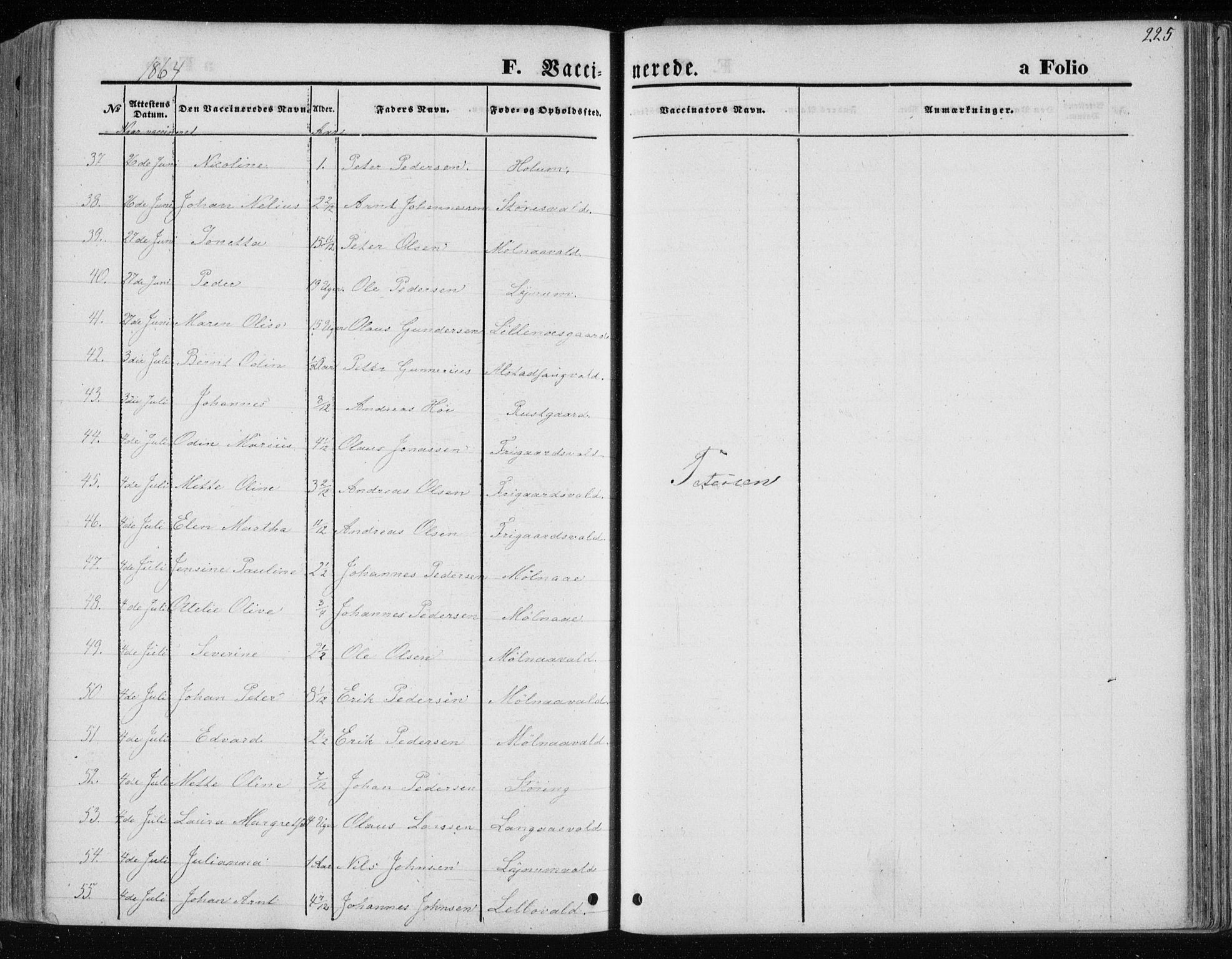 Ministerialprotokoller, klokkerbøker og fødselsregistre - Nord-Trøndelag, AV/SAT-A-1458/717/L0157: Parish register (official) no. 717A08 /1, 1863-1877, p. 425