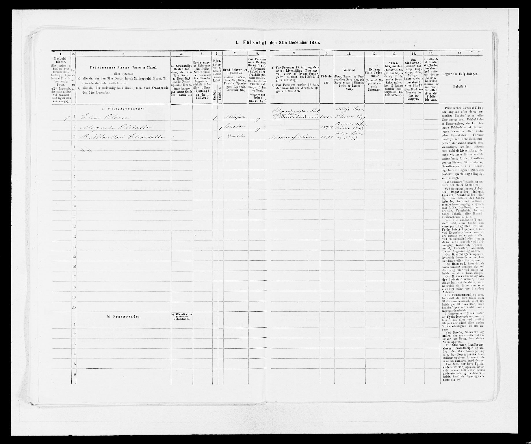 SAB, 1875 census for 1222P Fitjar, 1875, p. 318