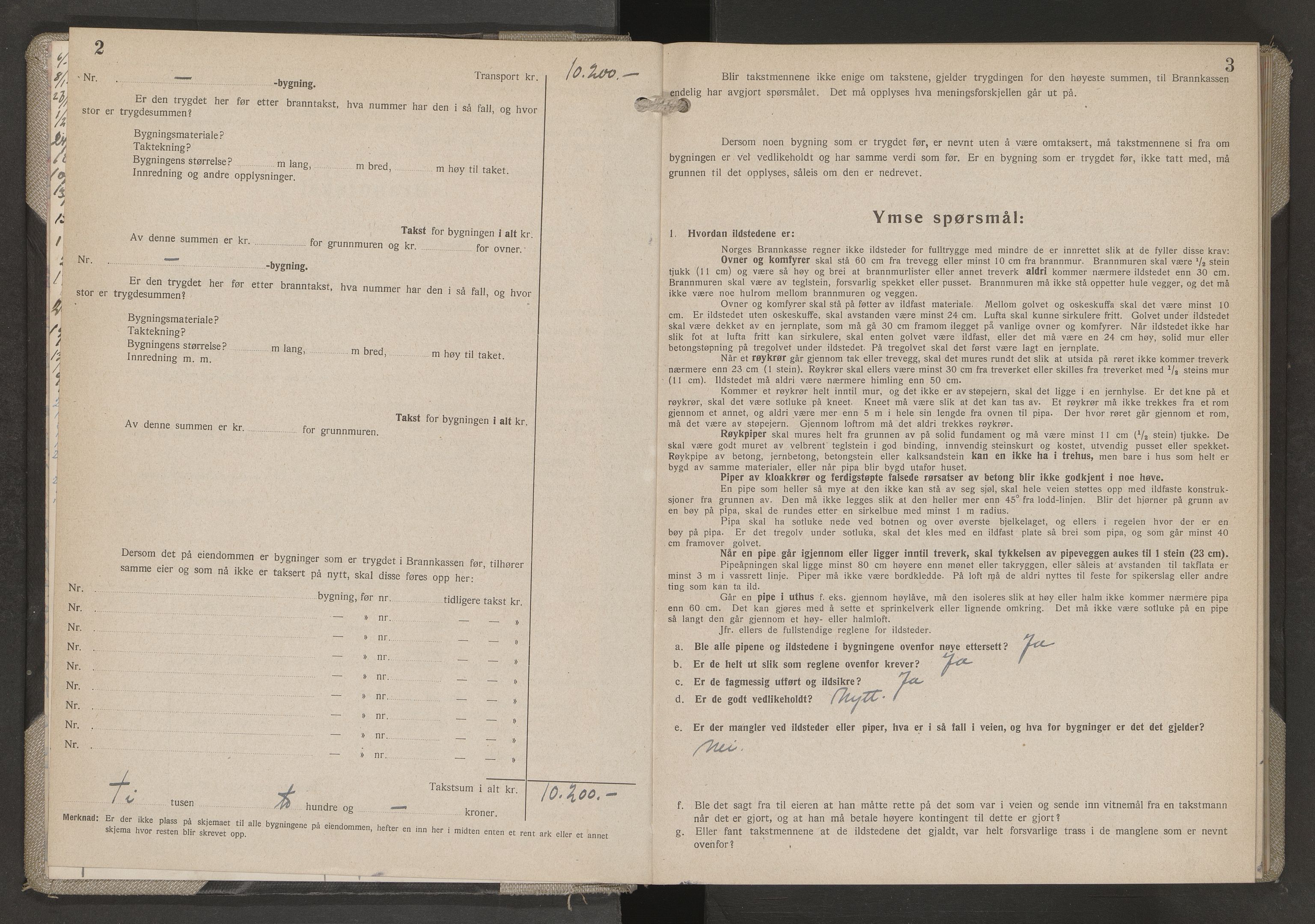 Evenes lensmannskontor, AV/SAT-A-5684/1/12/12b/L0020: Branntakstprotokoll-skjema, 1945-1948