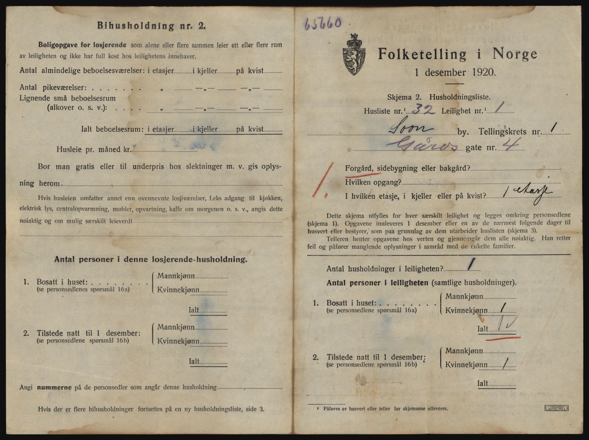 SAO, 1920 census for Son, 1920, p. 302