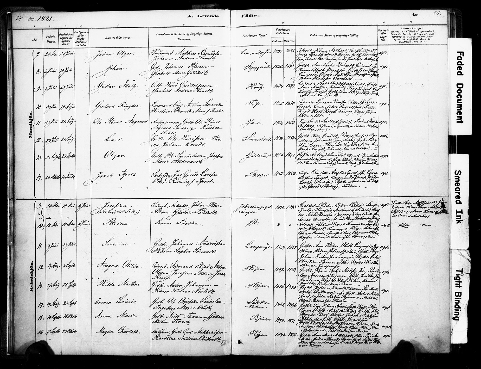 Ramnes kirkebøker, AV/SAKO-A-314/F/Fa/L0007: Parish register (official) no. I 7, 1878-1895, p. 24-25