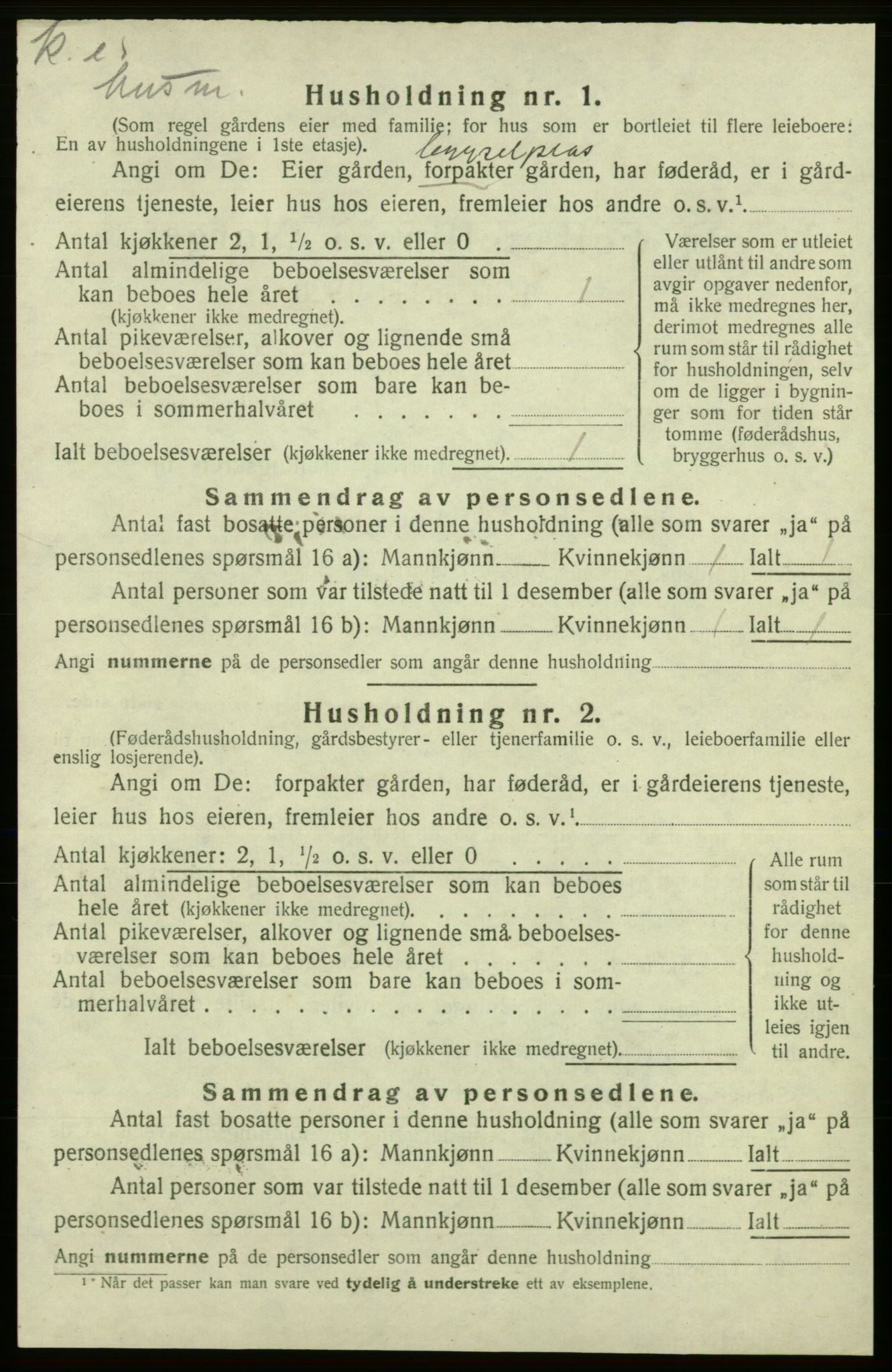 SAB, 1920 census for Kvinnherad, 1920, p. 1046