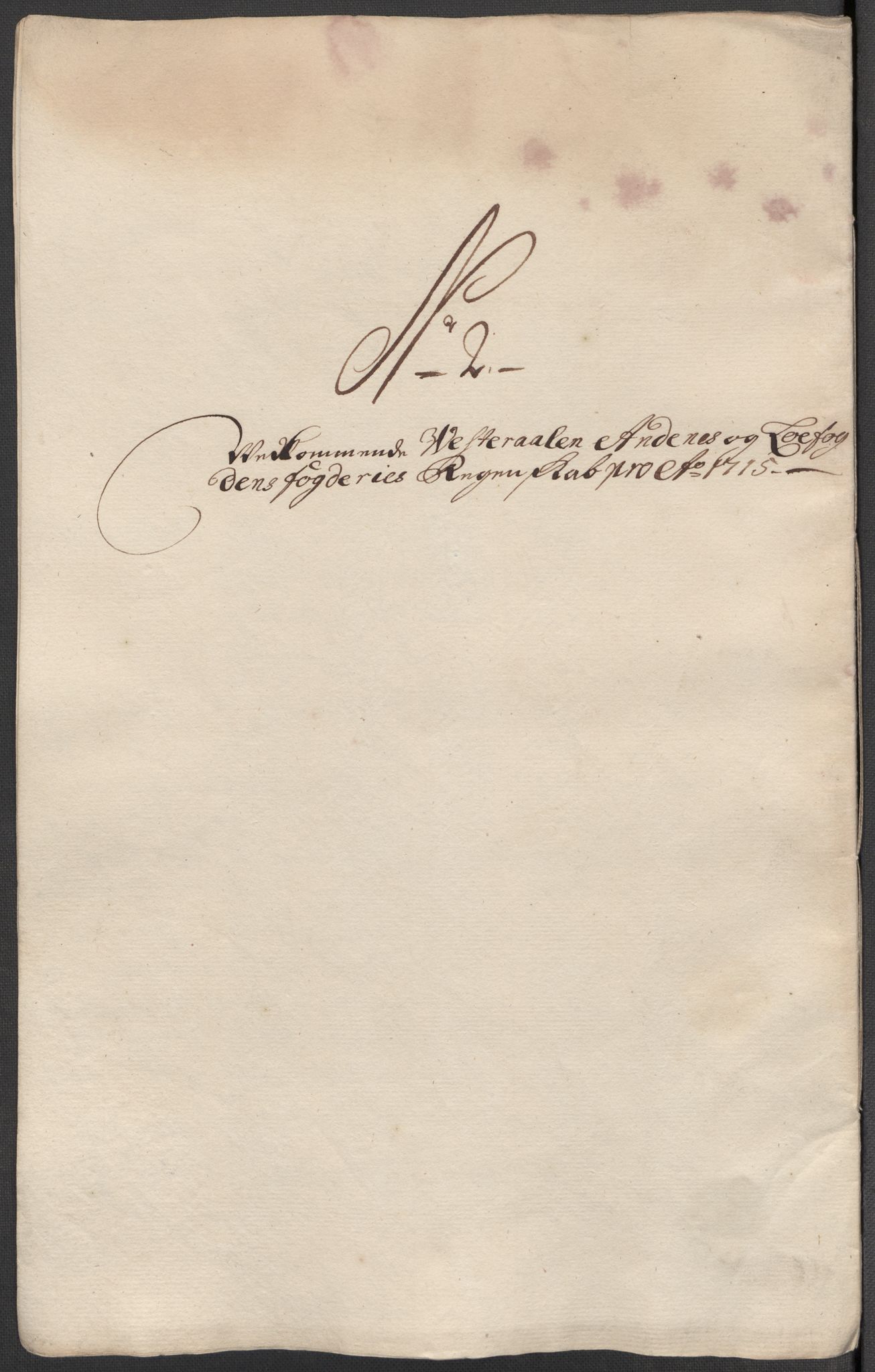Rentekammeret inntil 1814, Reviderte regnskaper, Fogderegnskap, RA/EA-4092/R67/L4681: Fogderegnskap Vesterålen, Andenes og Lofoten, 1715, p. 63