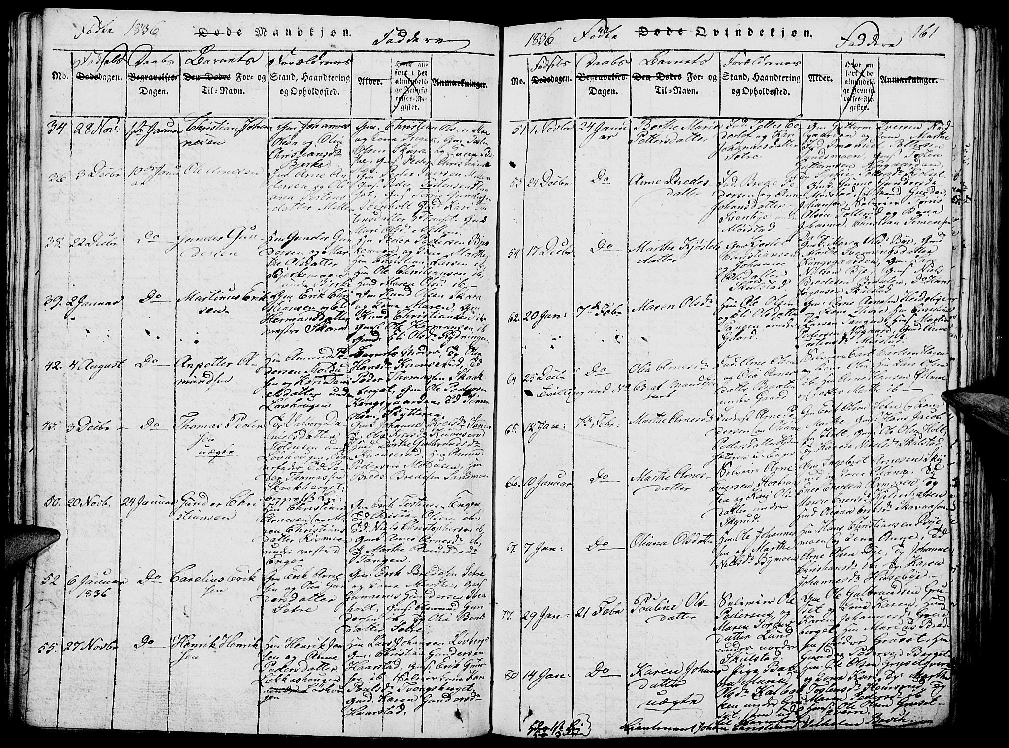 Grue prestekontor, SAH/PREST-036/H/Ha/Hab/L0002: Parish register (copy) no. 2, 1815-1841, p. 161