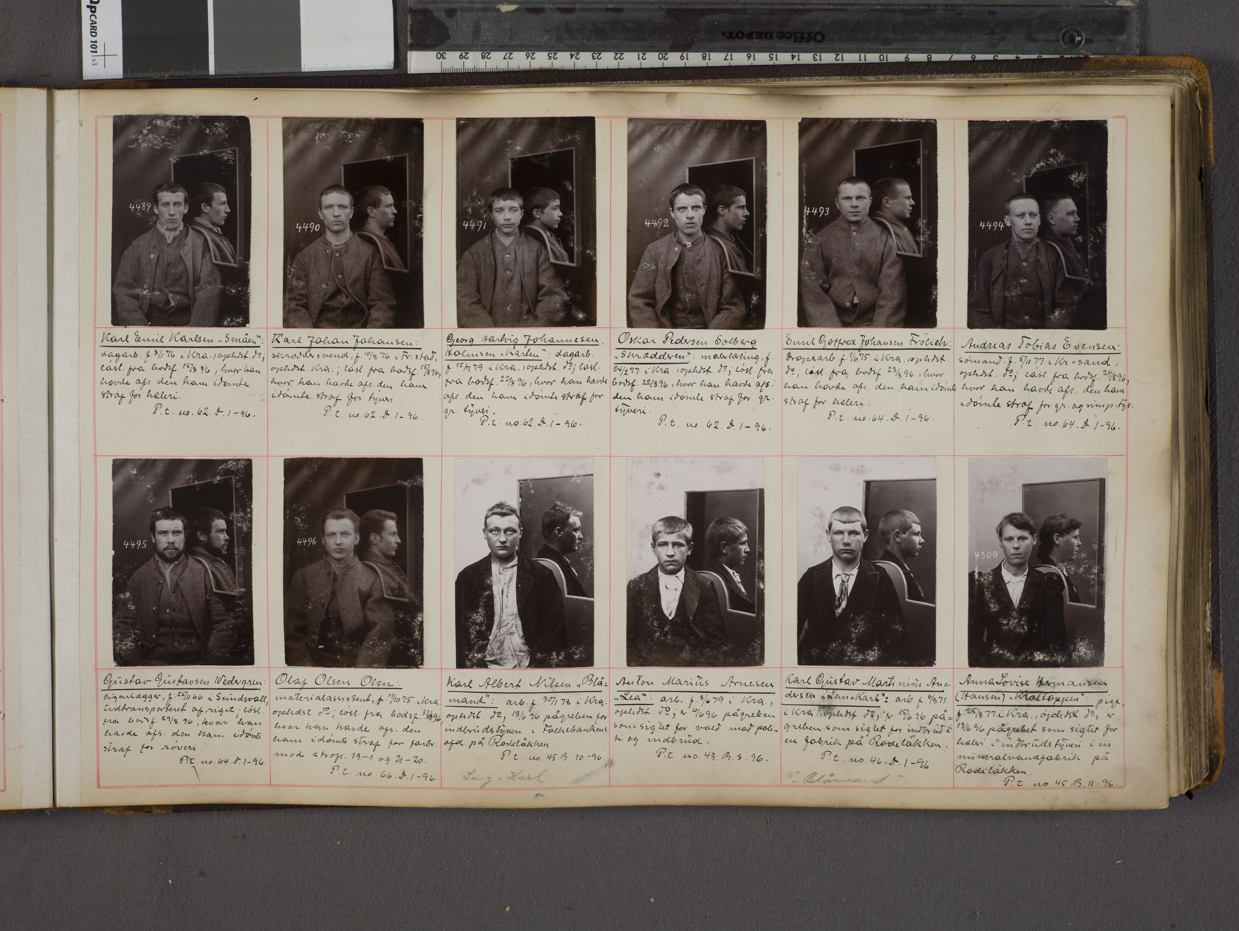 Oslo politikammer, Kriminalavdelingen, AV/SAO-A-11137/U/Ua/L0004: Forbryteralbum, 1895-1897, p. 39