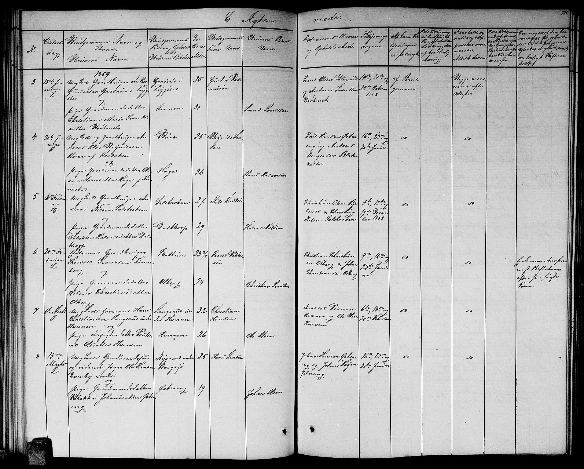 Høland prestekontor Kirkebøker, AV/SAO-A-10346a/G/Ga/L0004: Parish register (copy) no. I 4, 1854-1862, p. 272