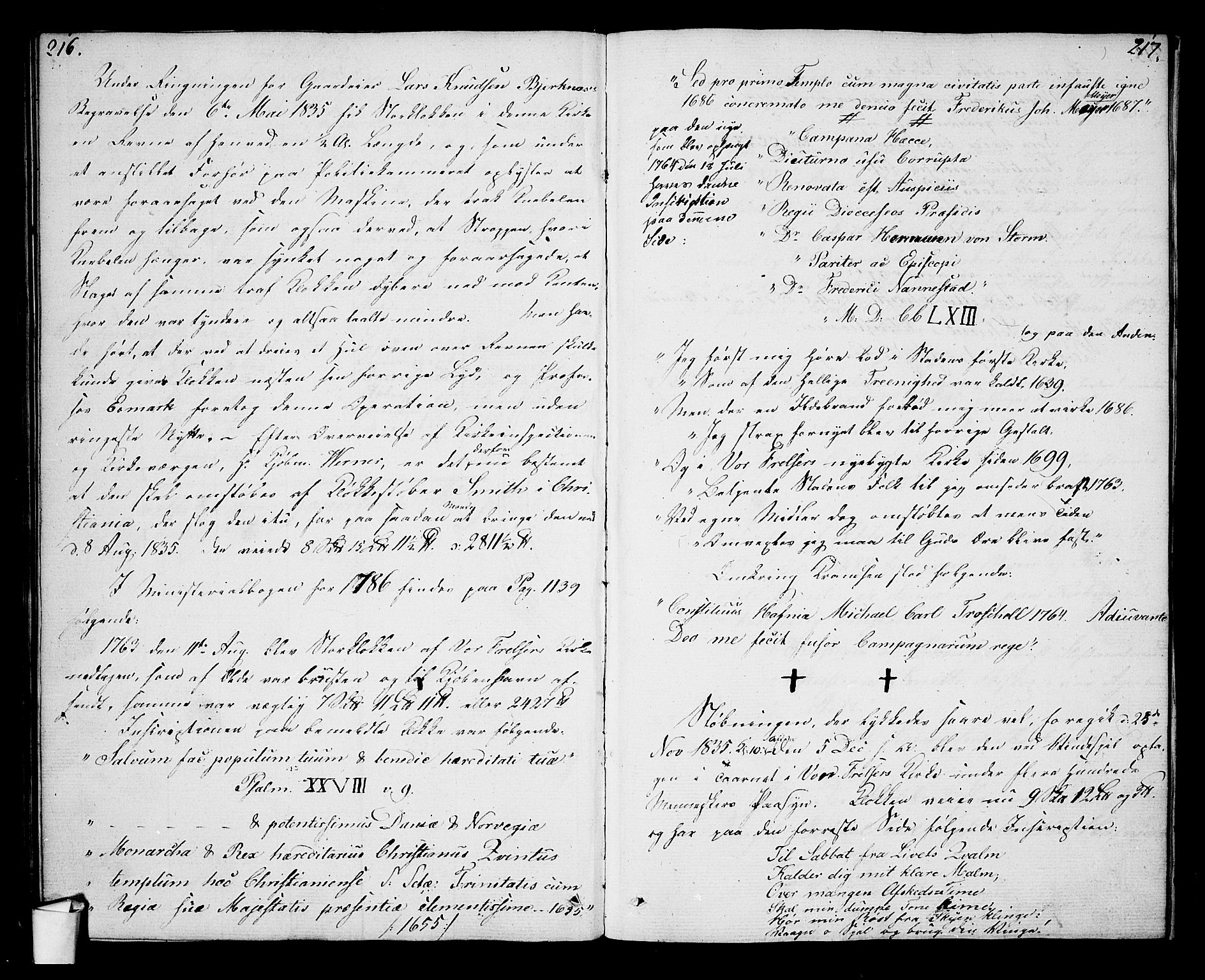 Oslo domkirke Kirkebøker, SAO/A-10752/G/Ga/L0003: Parish register (copy) no. 3, 1823-1825, p. 216-217