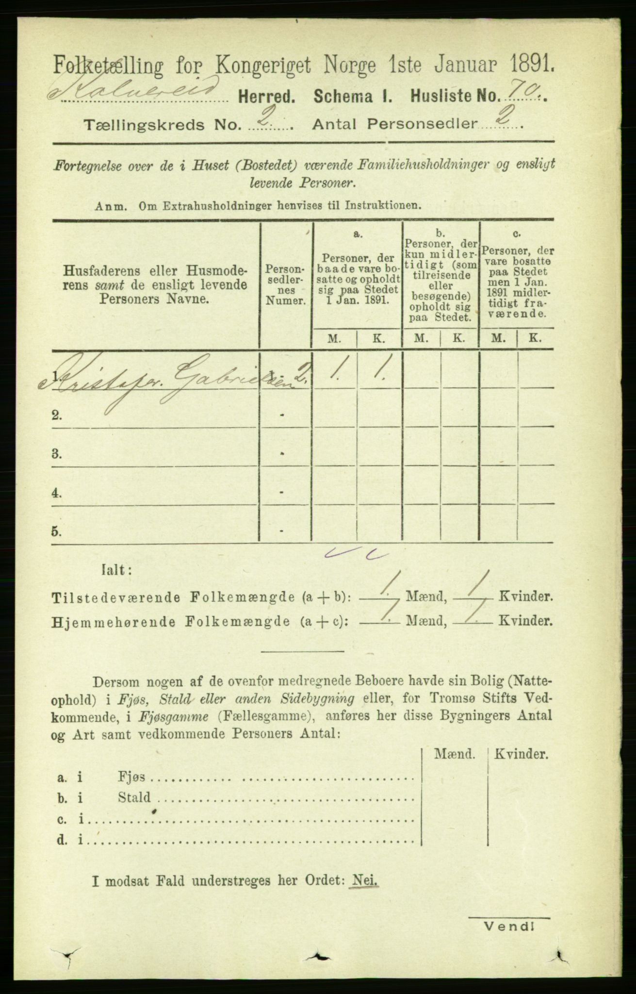 RA, 1891 census for 1752 Kolvereid, 1891, p. 318