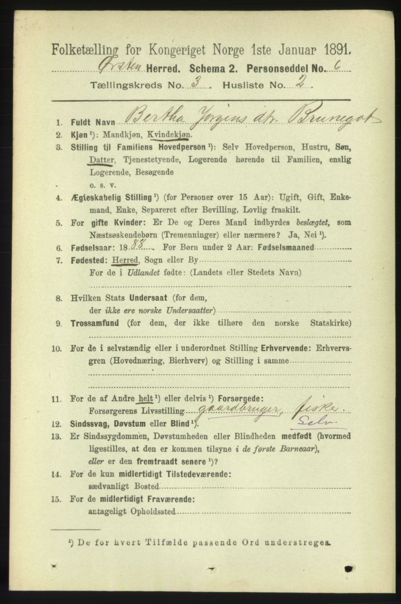 RA, 1891 census for 1520 Ørsta, 1891, p. 1220