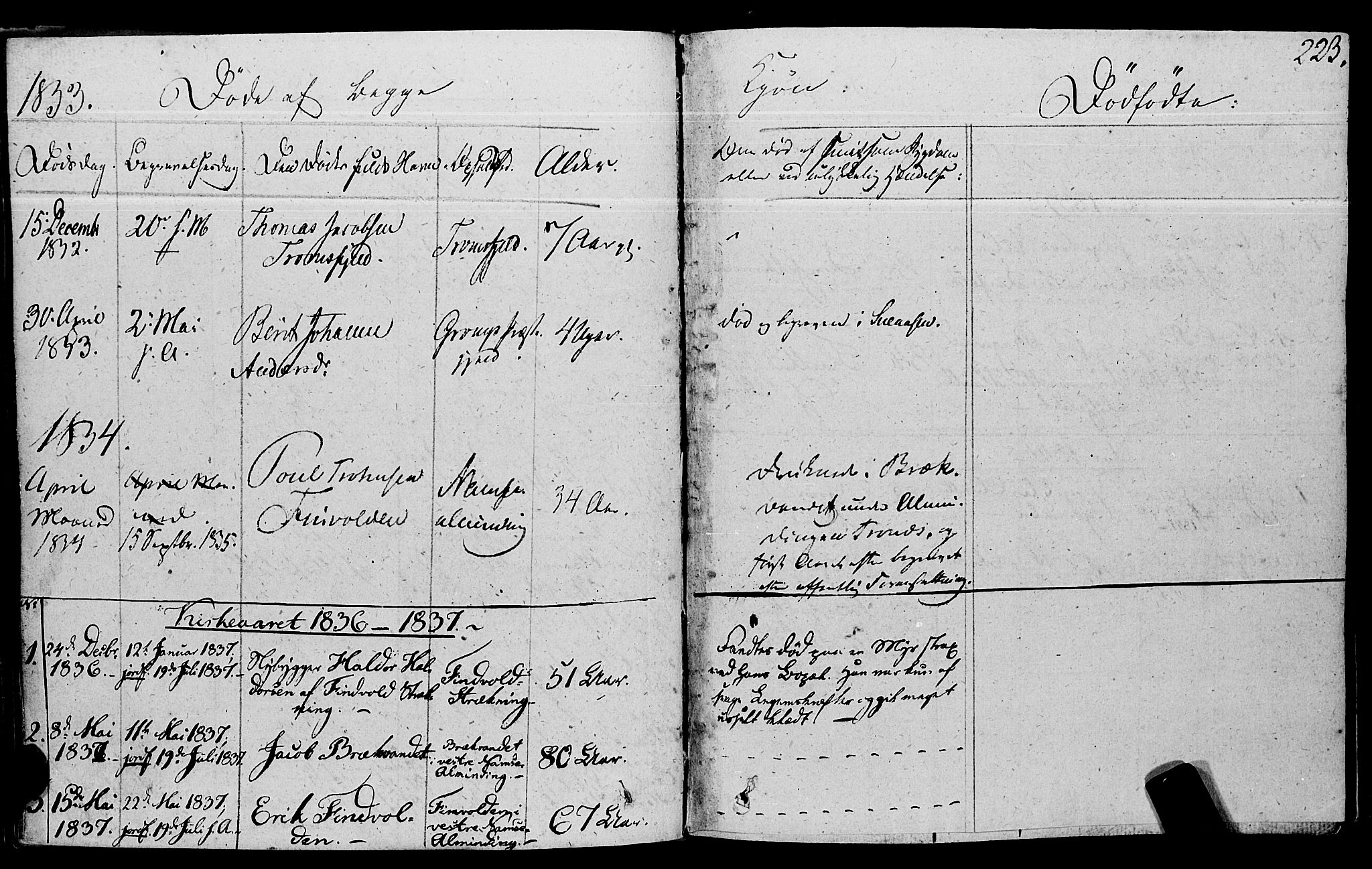 Ministerialprotokoller, klokkerbøker og fødselsregistre - Nord-Trøndelag, SAT/A-1458/762/L0538: Parish register (official) no. 762A02 /2, 1833-1879, p. 223