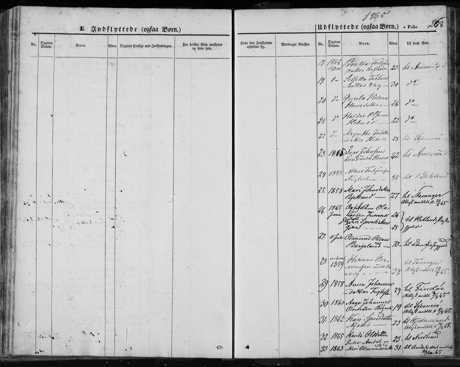 Jelsa sokneprestkontor, AV/SAST-A-101842/01/IV: Parish register (official) no. A 7, 1854-1866, p. 268