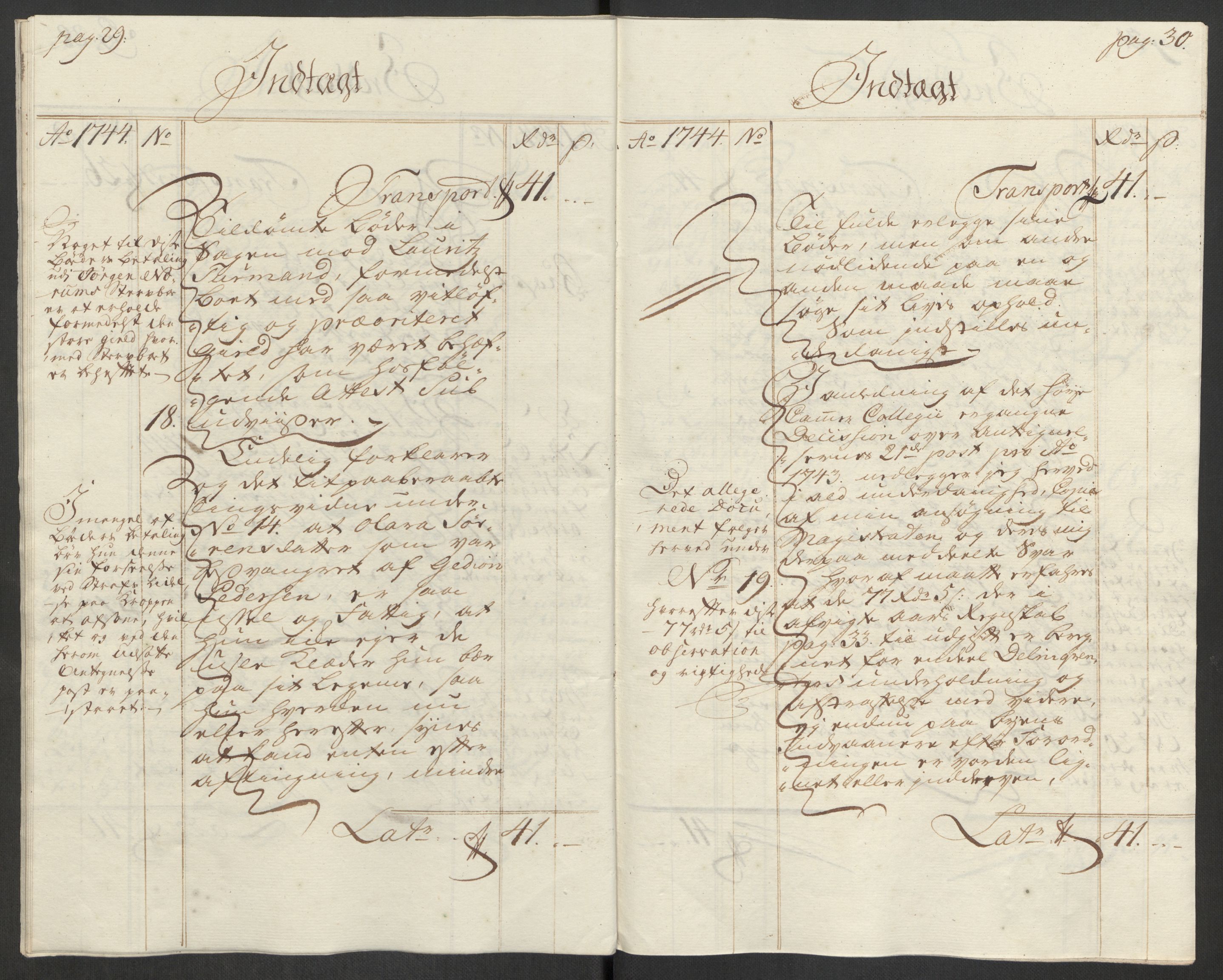 Rentekammeret inntil 1814, Reviderte regnskaper, Byregnskaper, AV/RA-EA-4066/R/Rs/L0541: [S22] Sikt og sakefall, 1743-1746, p. 136