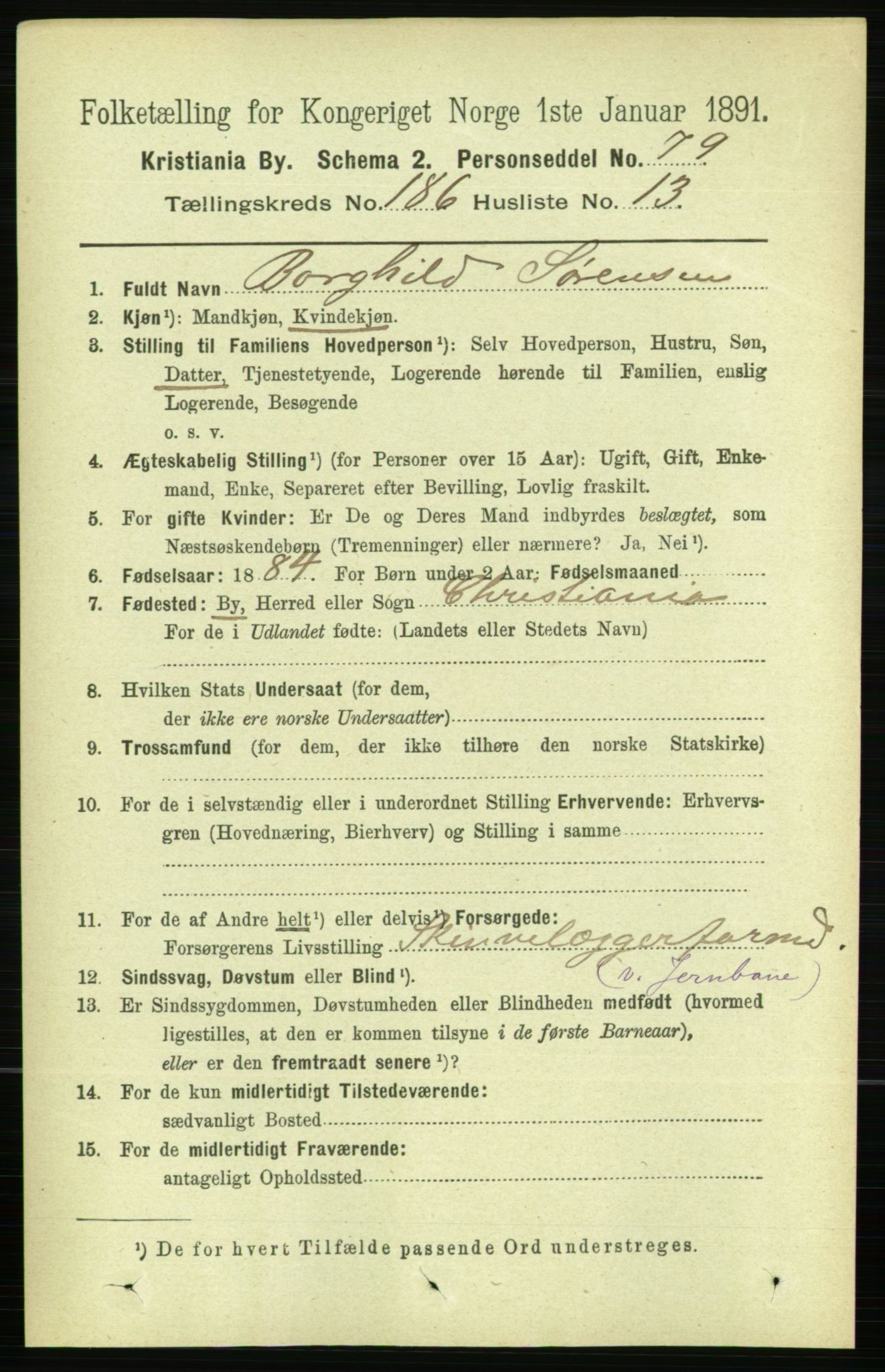 RA, 1891 census for 0301 Kristiania, 1891, p. 111860