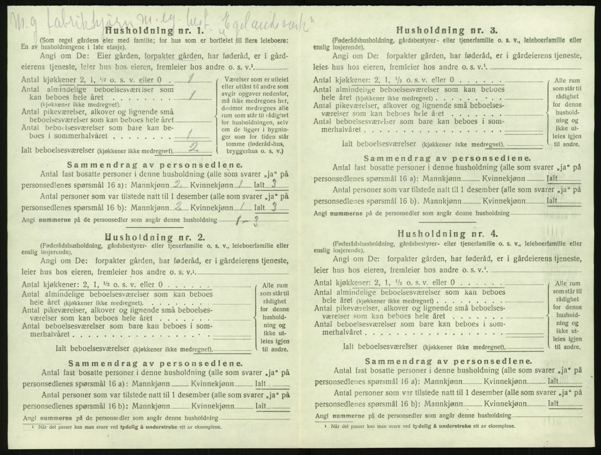 SAK, 1920 census for Søndeled, 1920, p. 1254