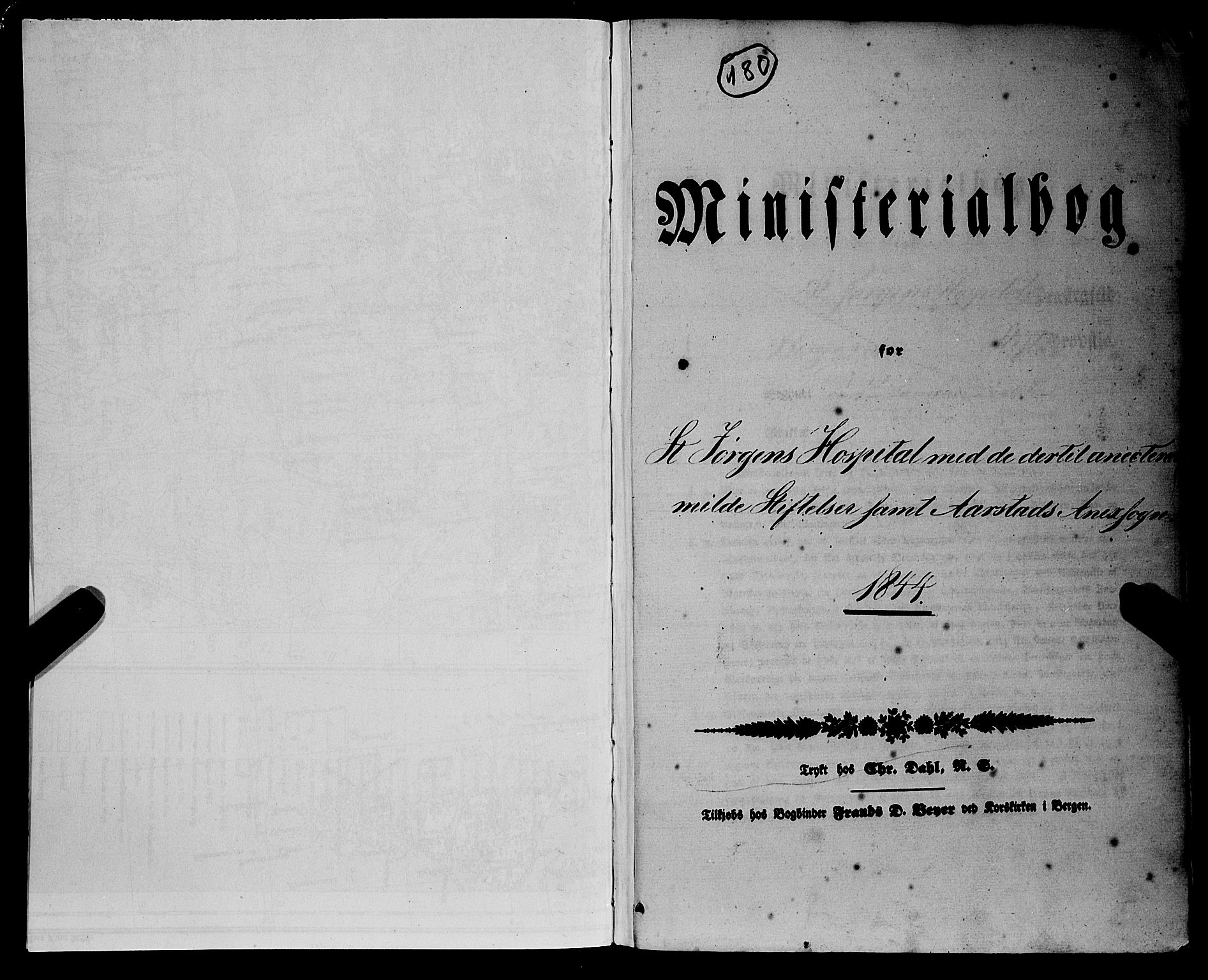 St. Jørgens hospital og Årstad sokneprestembete, AV/SAB-A-99934: Parish register (official) no. A 4, 1844-1863