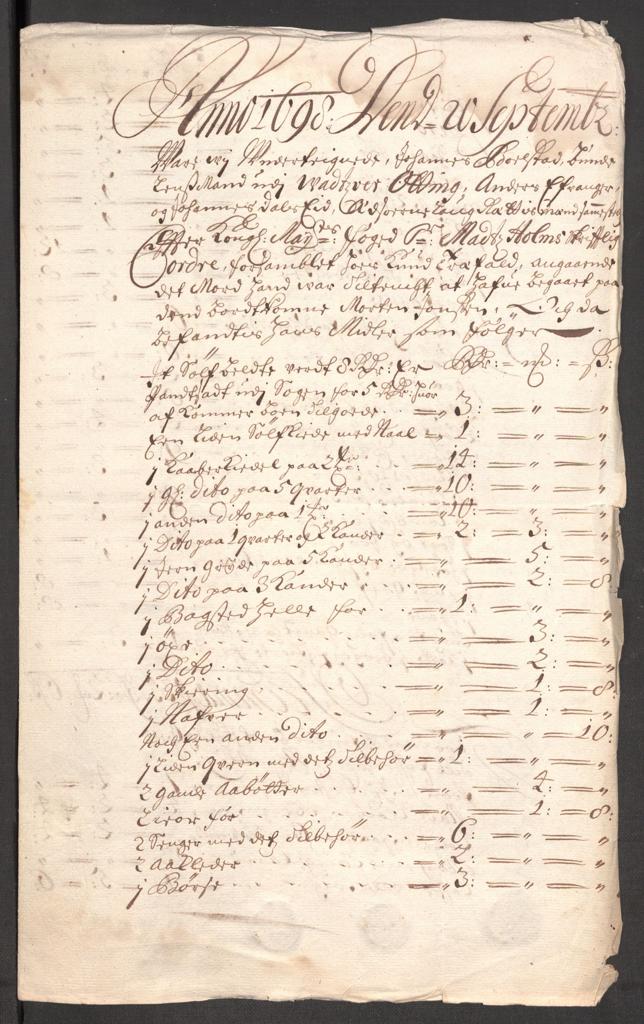 Rentekammeret inntil 1814, Reviderte regnskaper, Fogderegnskap, RA/EA-4092/R51/L3184: Fogderegnskap Nordhordland og Voss, 1698-1699, p. 152