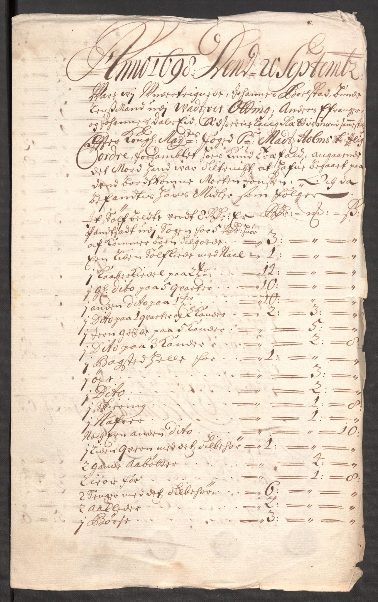 Rentekammeret inntil 1814, Reviderte regnskaper, Fogderegnskap, AV/RA-EA-4092/R51/L3184: Fogderegnskap Nordhordland og Voss, 1698-1699, p. 152