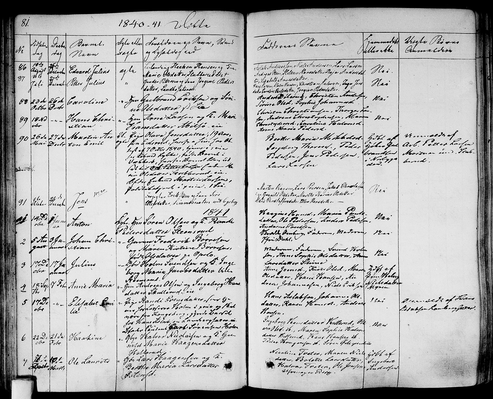 Gamlebyen prestekontor Kirkebøker, SAO/A-10884/F/Fa/L0003: Parish register (official) no. 3, 1829-1849, p. 81