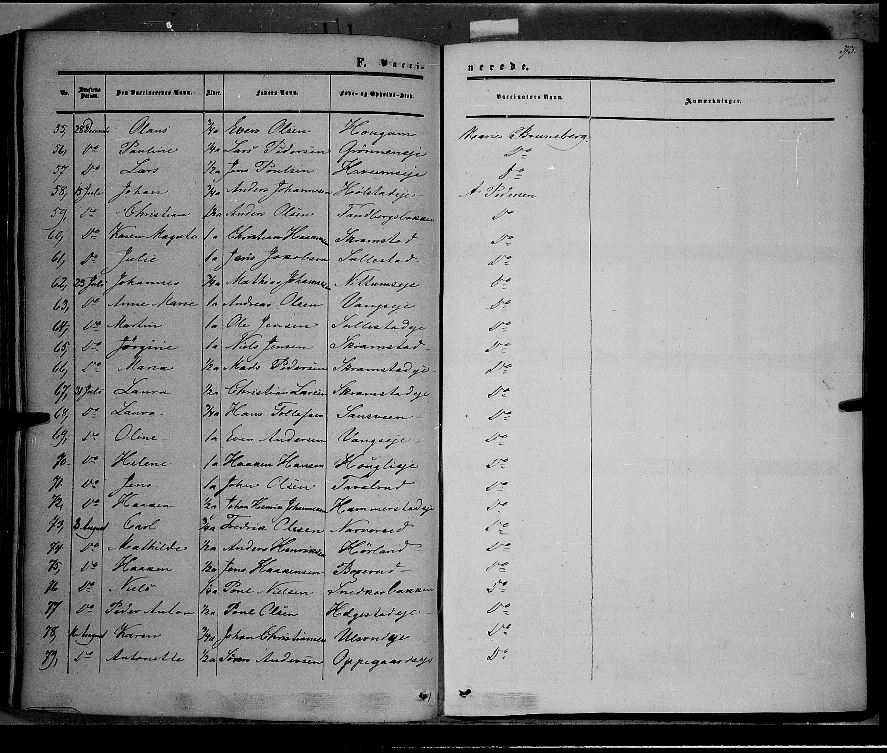 Østre Toten prestekontor, AV/SAH-PREST-104/H/Ha/Haa/L0004: Parish register (official) no. 4, 1857-1865, p. 373