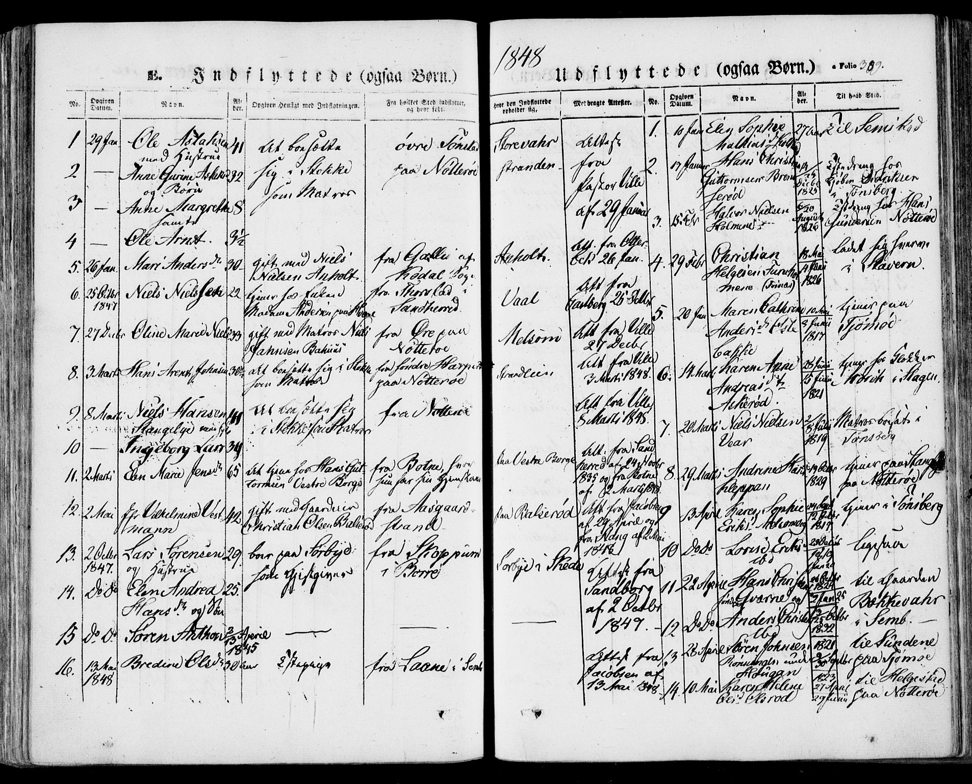 Stokke kirkebøker, AV/SAKO-A-320/F/Fa/L0007: Parish register (official) no. I 7, 1844-1857, p. 389