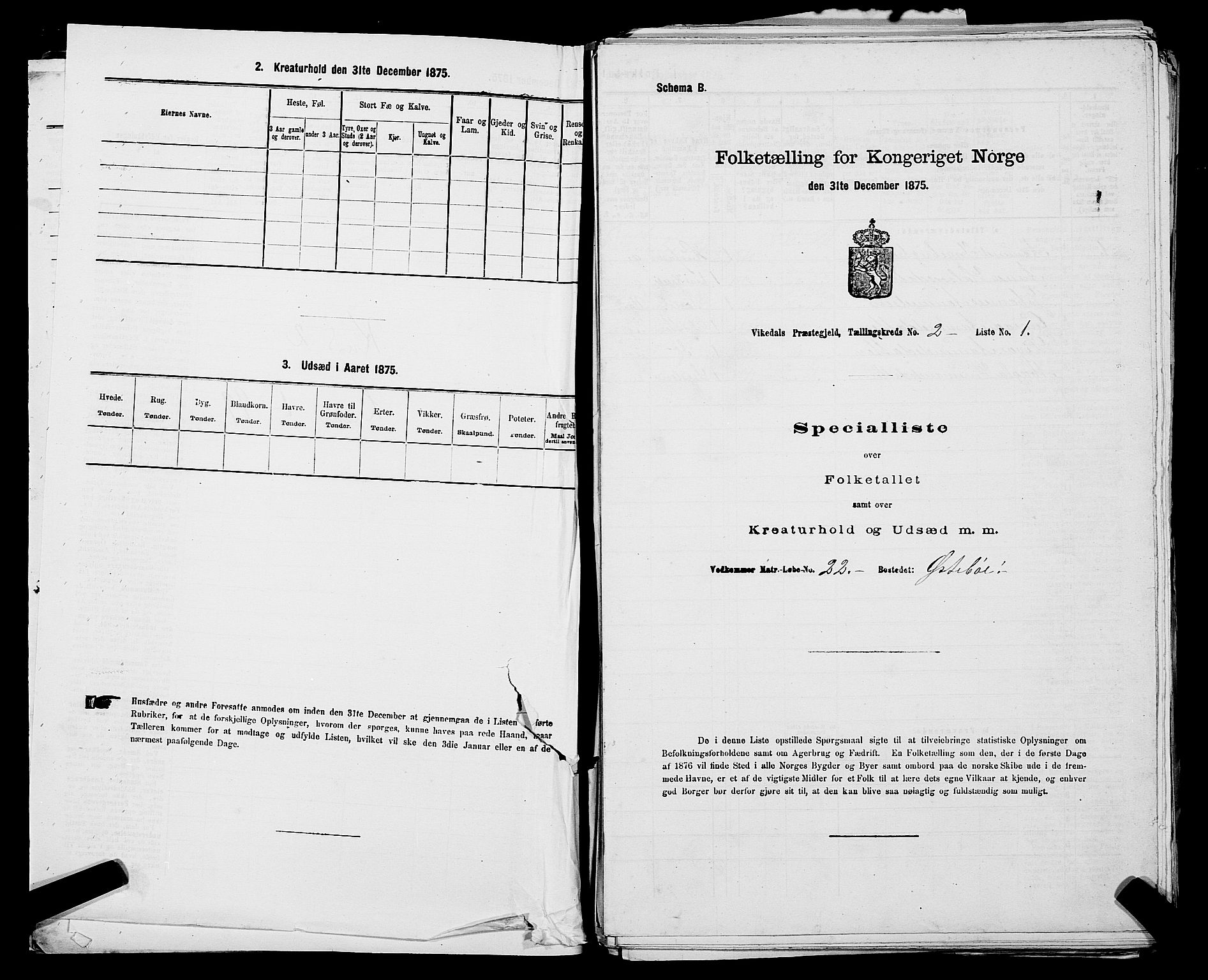 SAST, 1875 census for 1157P Vikedal, 1875, p. 131