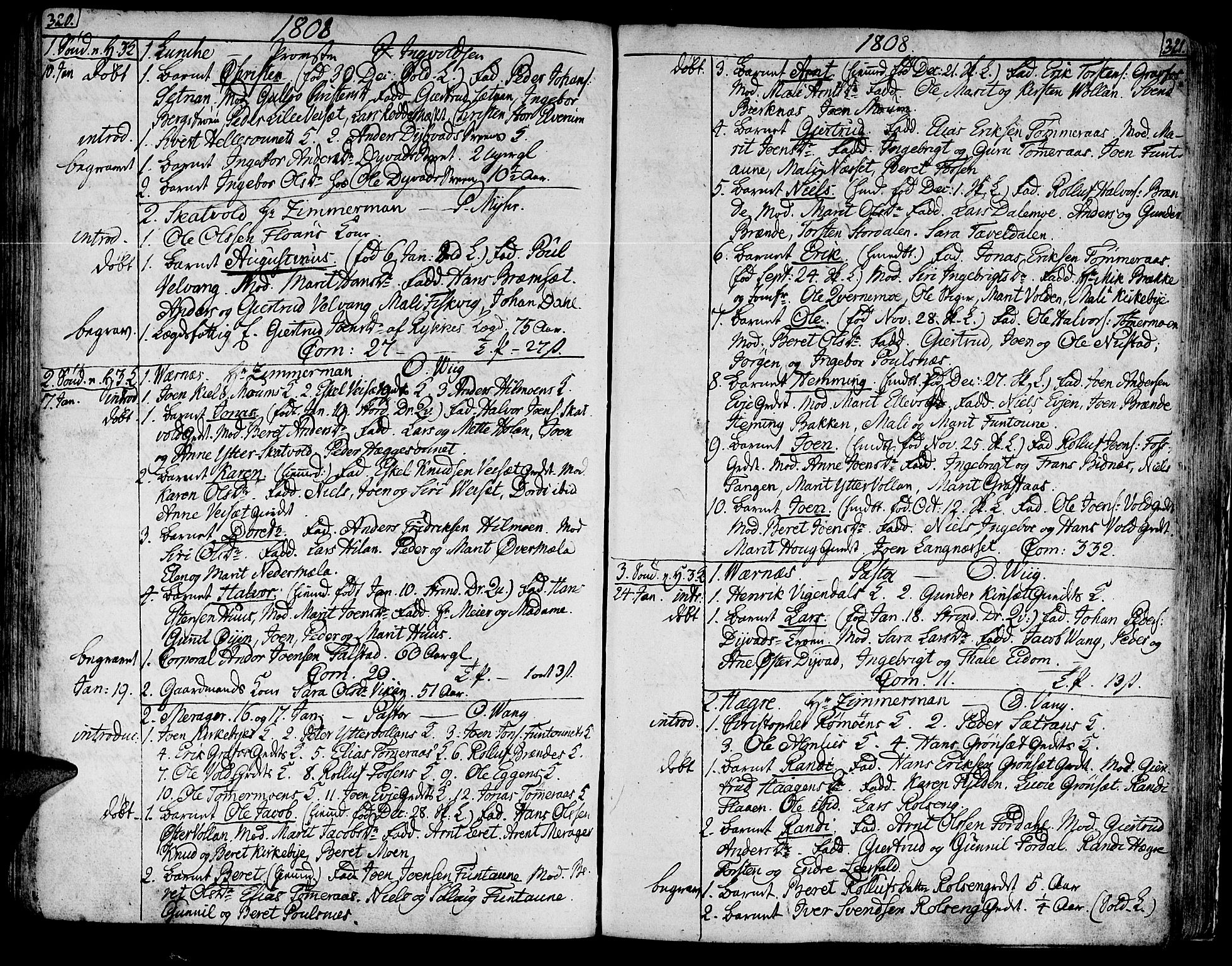 Ministerialprotokoller, klokkerbøker og fødselsregistre - Nord-Trøndelag, SAT/A-1458/709/L0060: Parish register (official) no. 709A07, 1797-1815, p. 320-321