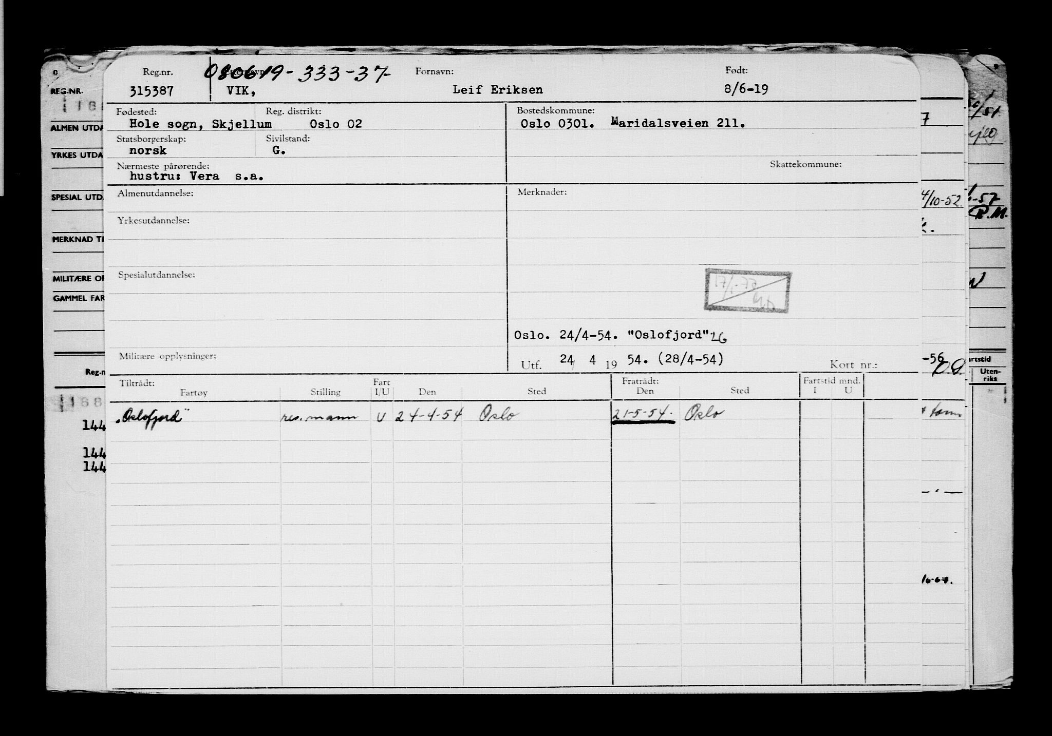 Direktoratet for sjømenn, AV/RA-S-3545/G/Gb/L0169: Hovedkort, 1919, p. 429