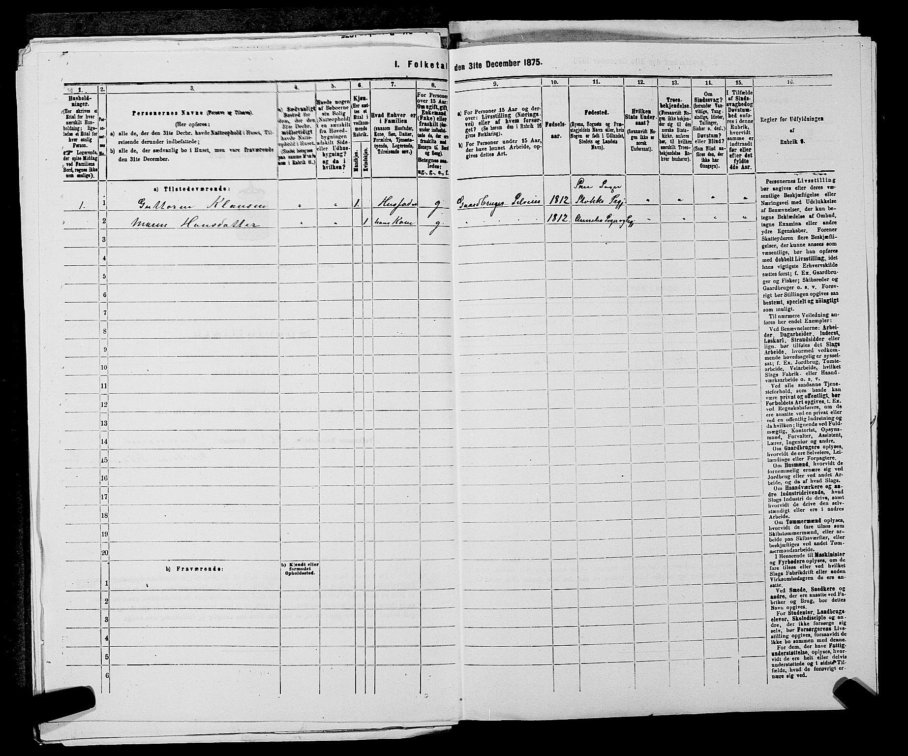 SAKO, 1875 census for 0715P Botne, 1875, p. 682