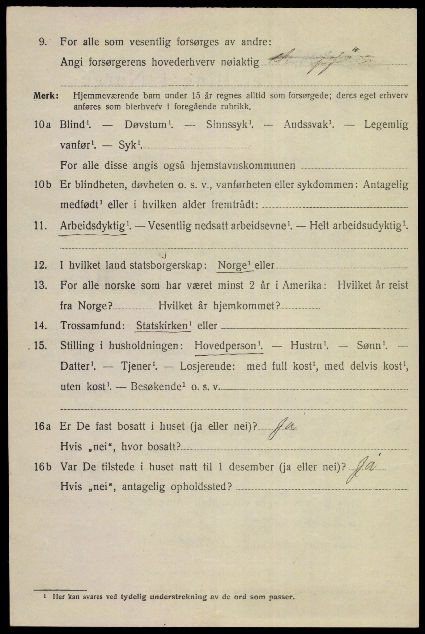 SAKO, 1920 census for Kongsberg, 1920, p. 12955