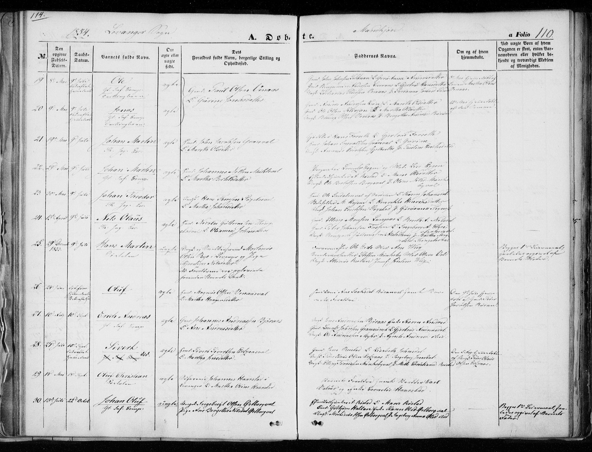 Ministerialprotokoller, klokkerbøker og fødselsregistre - Nord-Trøndelag, SAT/A-1458/720/L0183: Parish register (official) no. 720A01, 1836-1855, p. 110