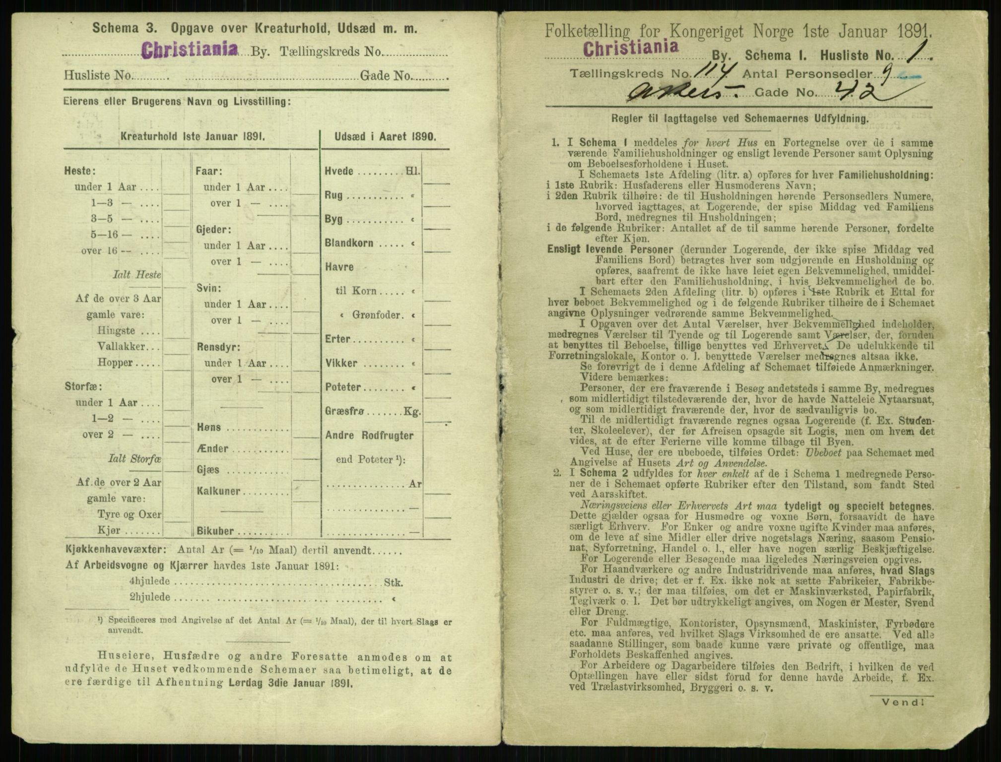 RA, 1891 census for 0301 Kristiania, 1891, p. 60682