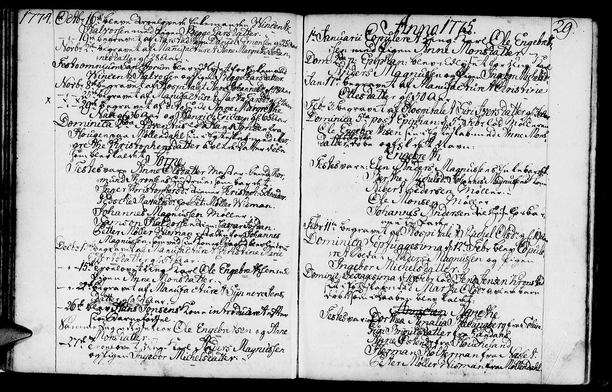 St. Jørgens hospital og Årstad sokneprestembete, SAB/A-99934: Parish register (official) no. A 2, 1766-1814, p. 29