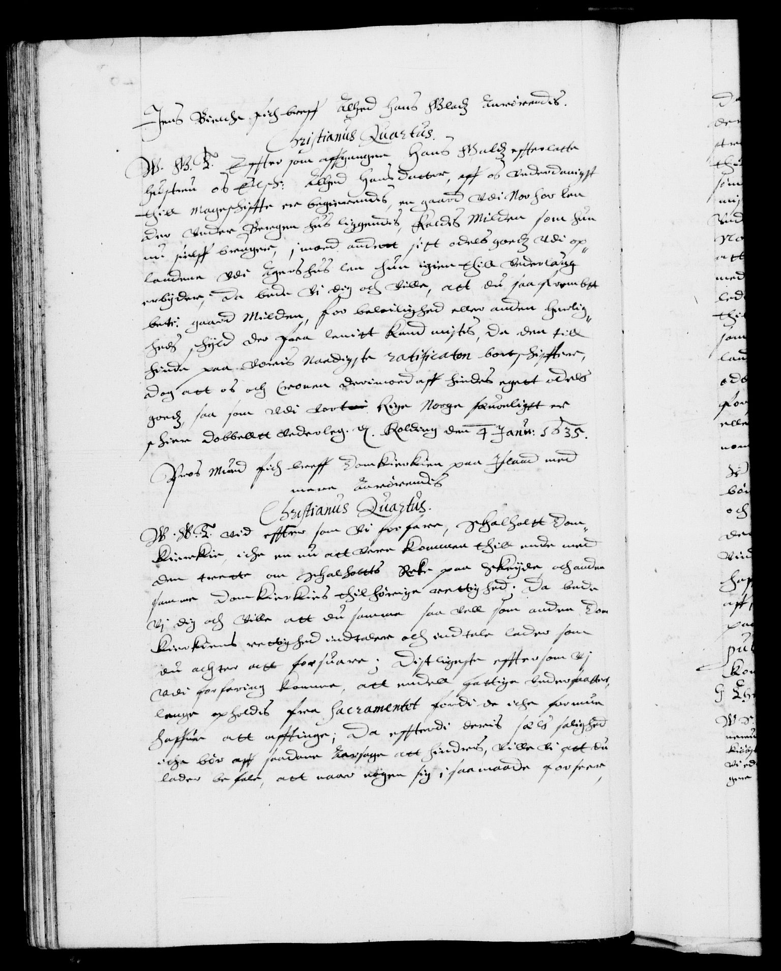 Danske Kanselli 1572-1799, RA/EA-3023/F/Fc/Fca/Fcab/L0006: Norske tegnelser (mikrofilm), 1634-1639, p. 46b